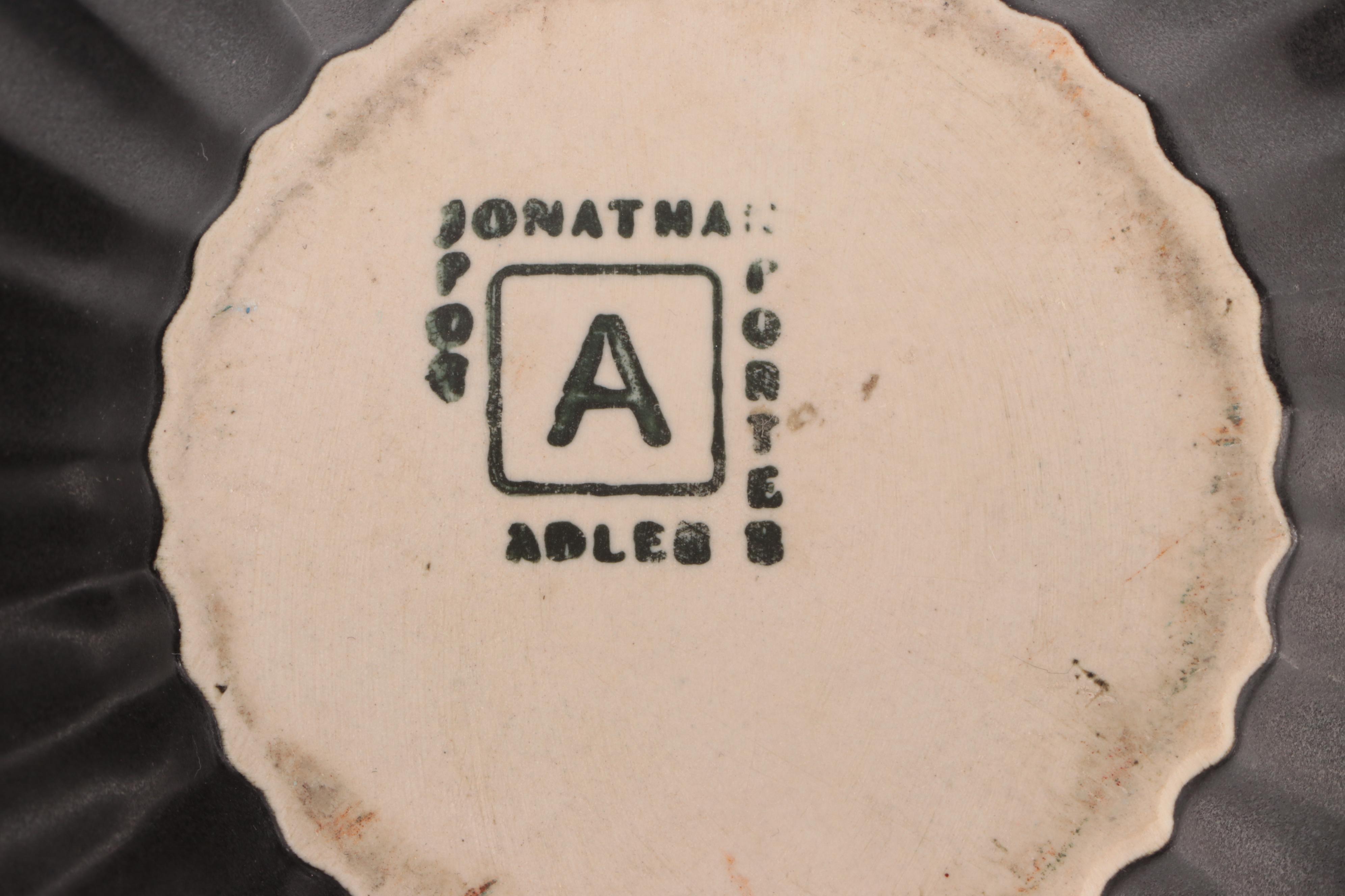 Jonathan Adler Black and White Glazed Fluted Ceramic Bowls EBTH