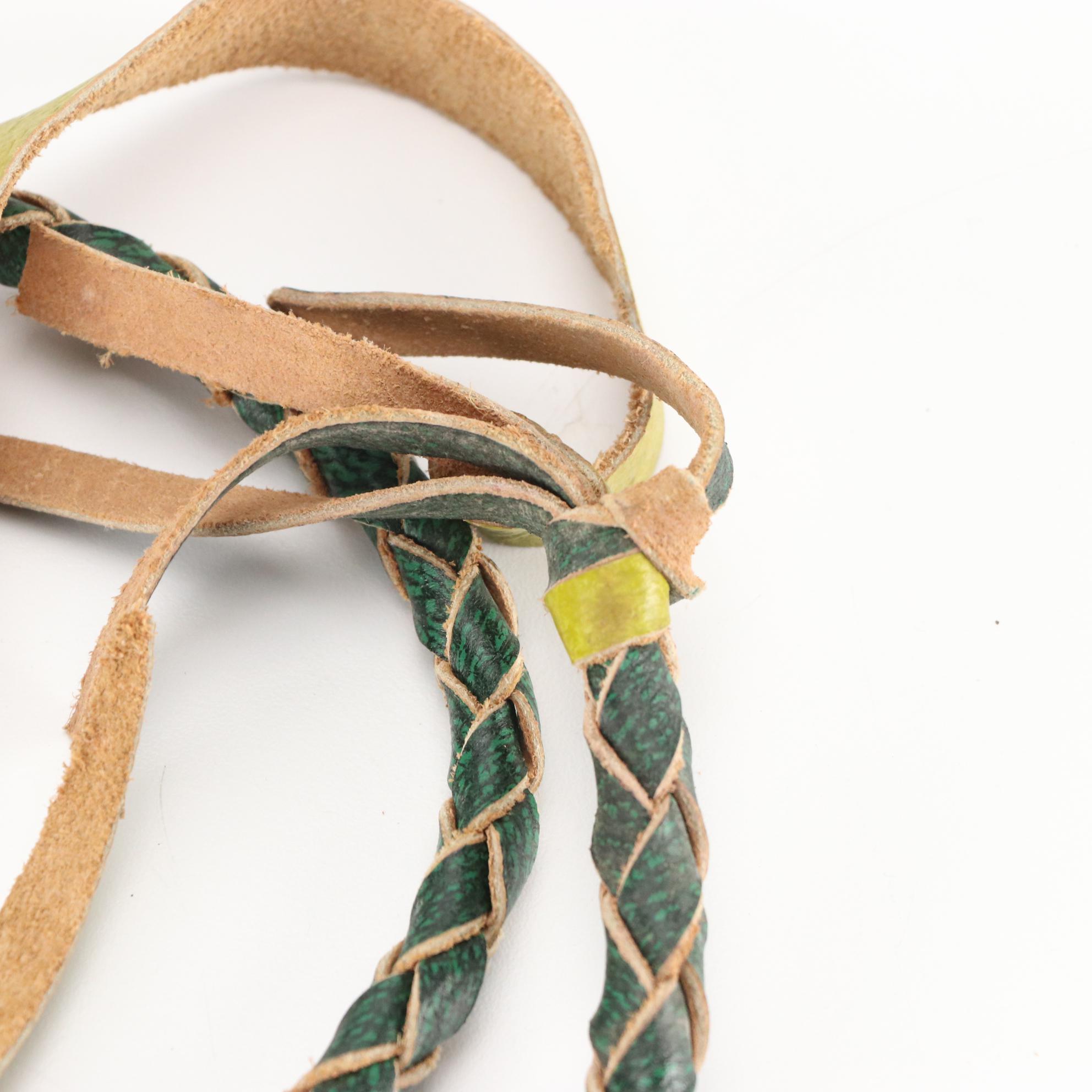 John Wayne Memorabilia with Decorative Whip, Red Bandana and Tokens