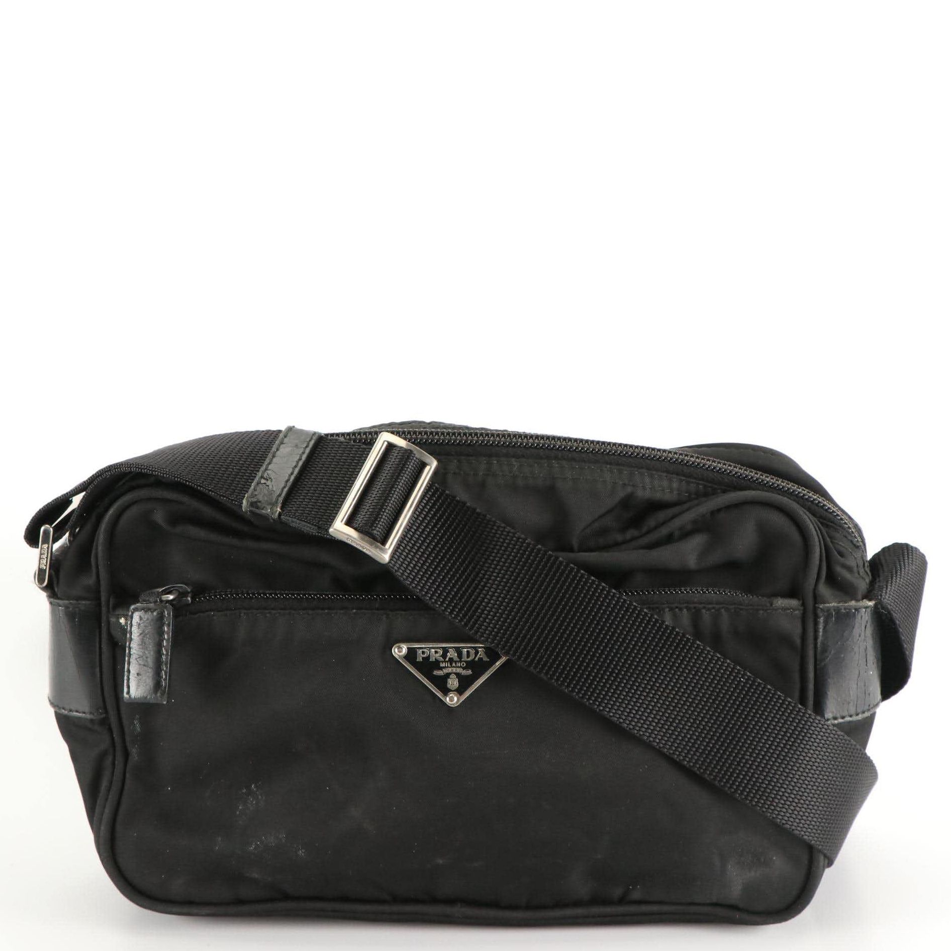 Prada Crossbody Bag in Black Tessuto Nylon