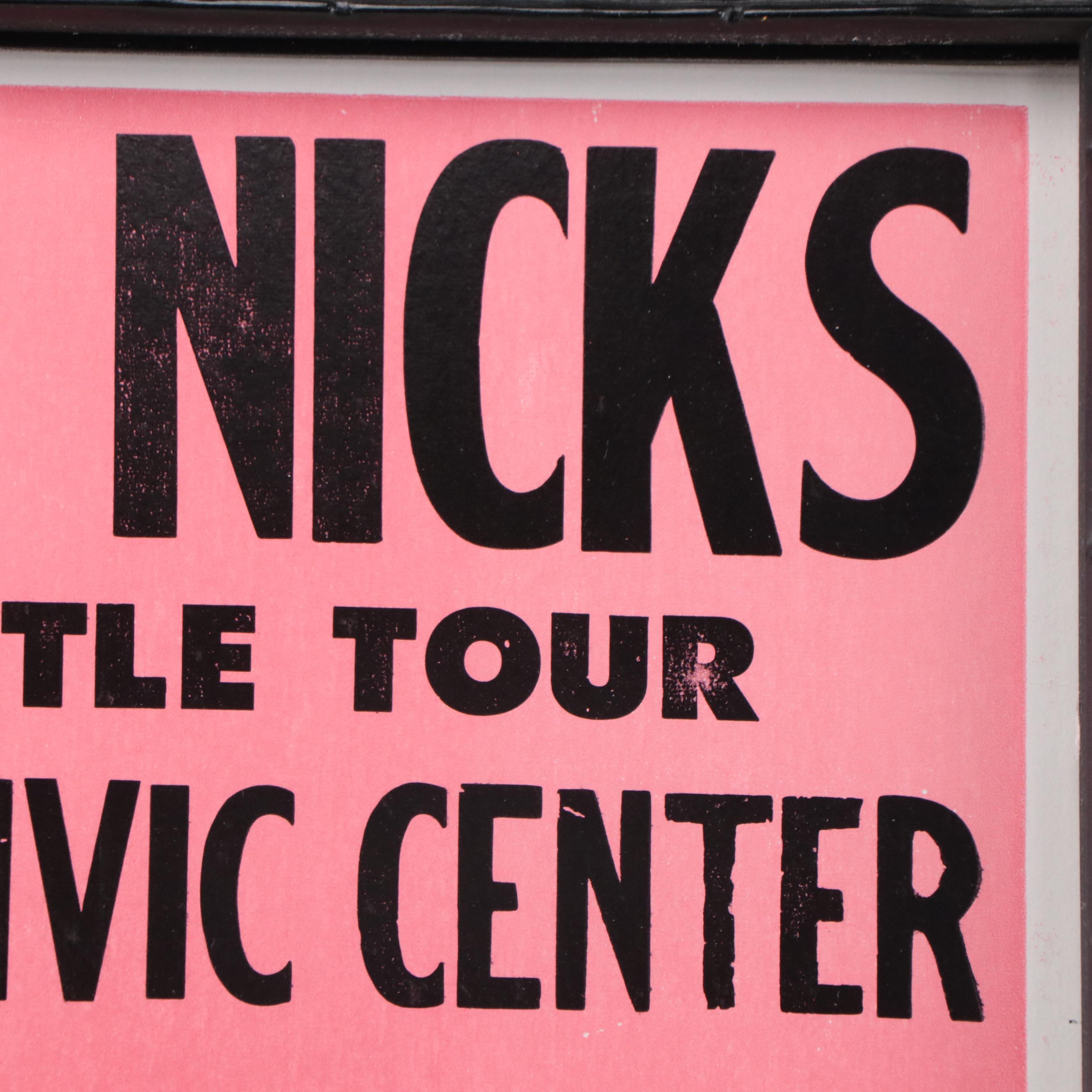 Stevie Nicks "Rock a Little" Tour Concert Poster, 1986