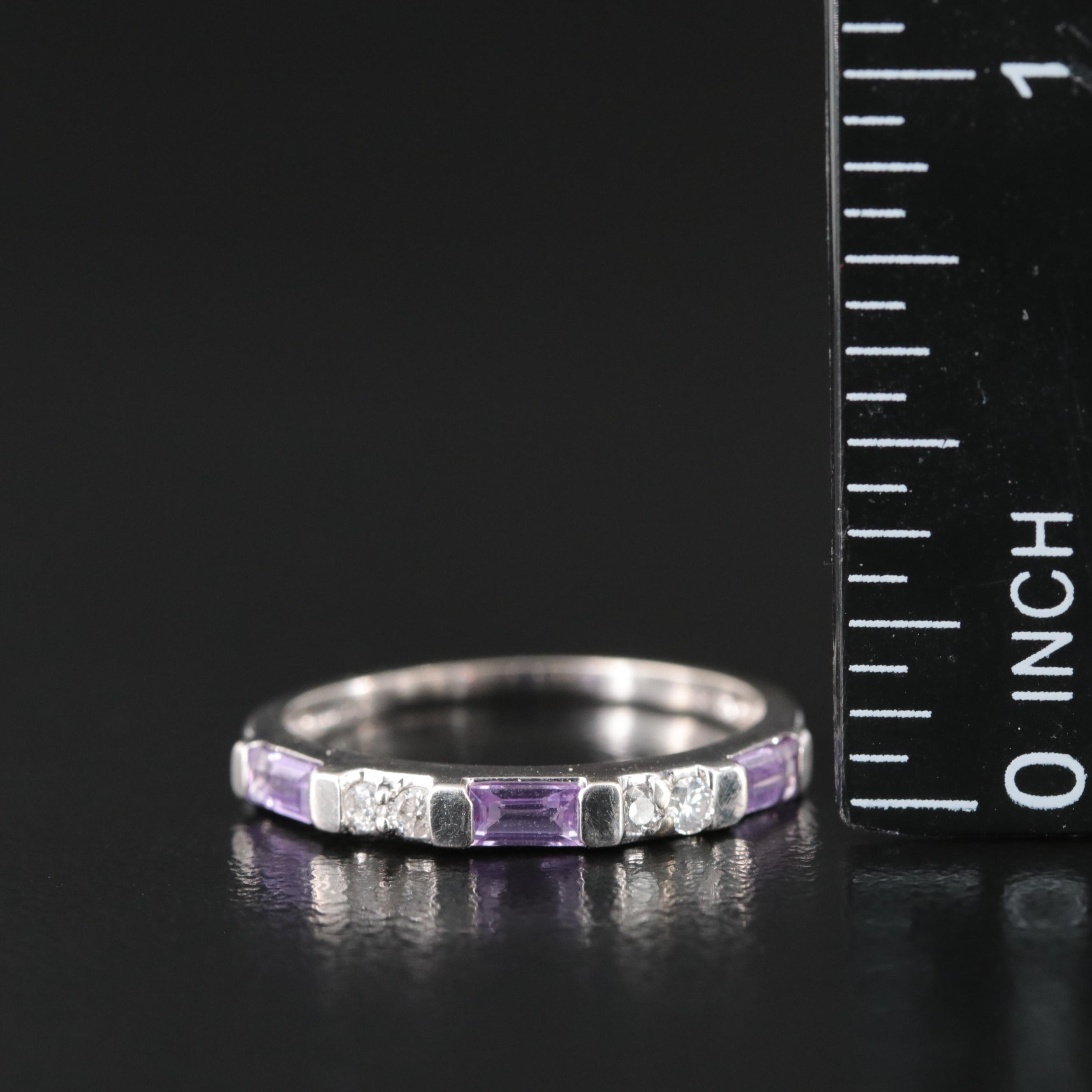 14K Sapphire and Diamond band