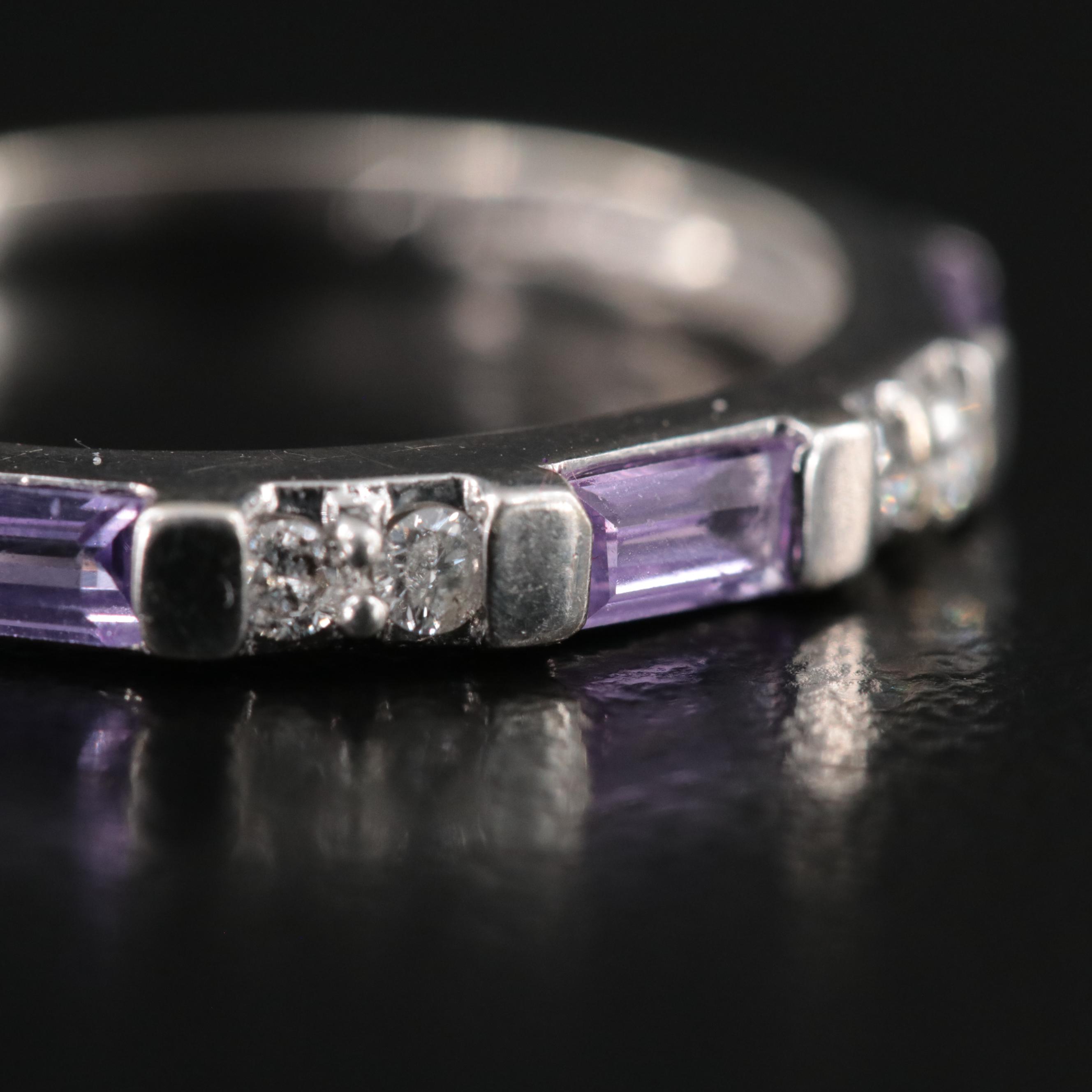 14K Sapphire and Diamond band