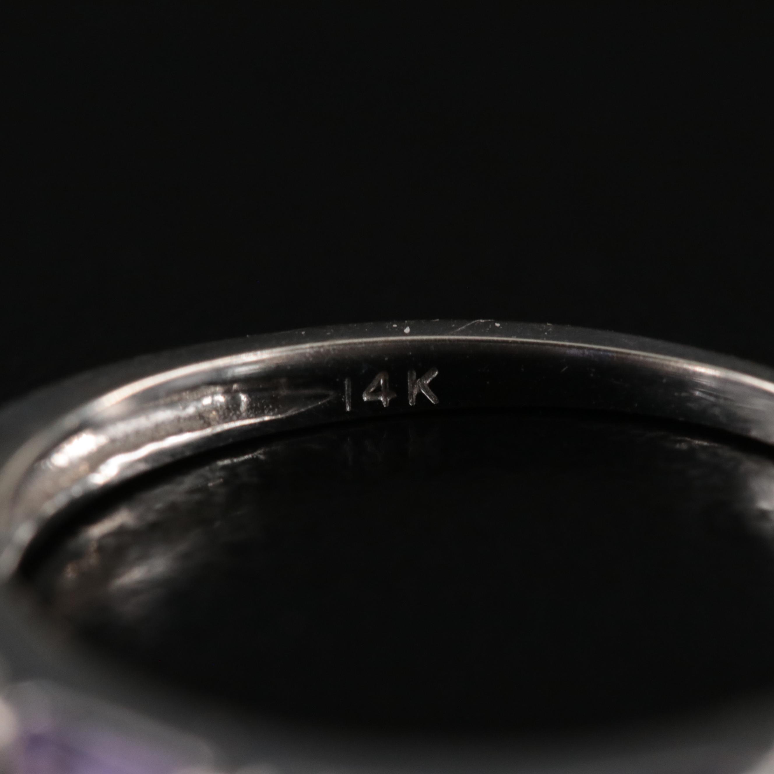14K Sapphire and Diamond band