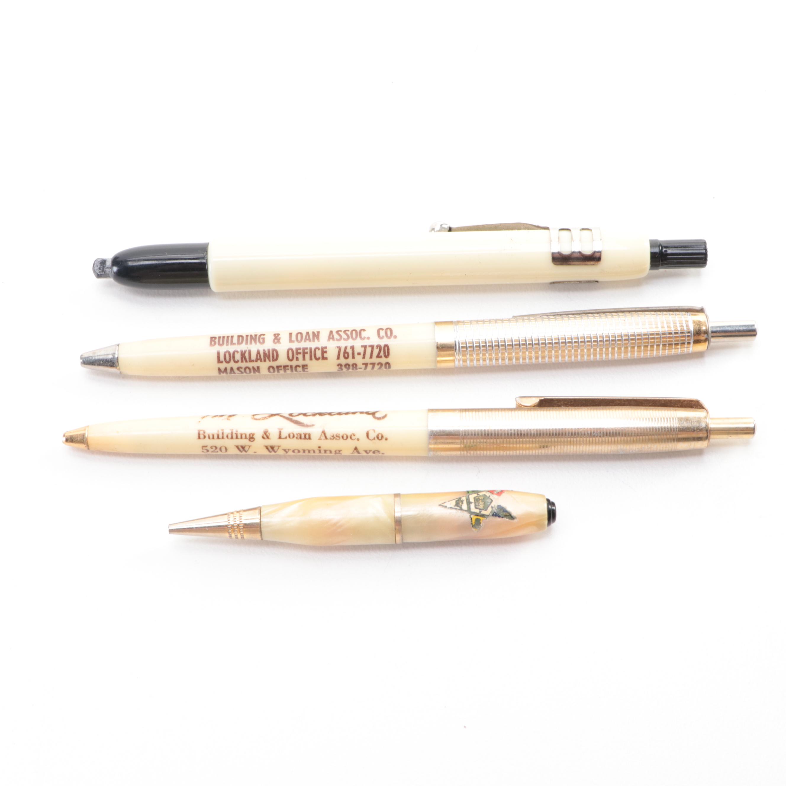 D.A.R. Sterling Silver Award Pin and Writing Instruments with Accessories