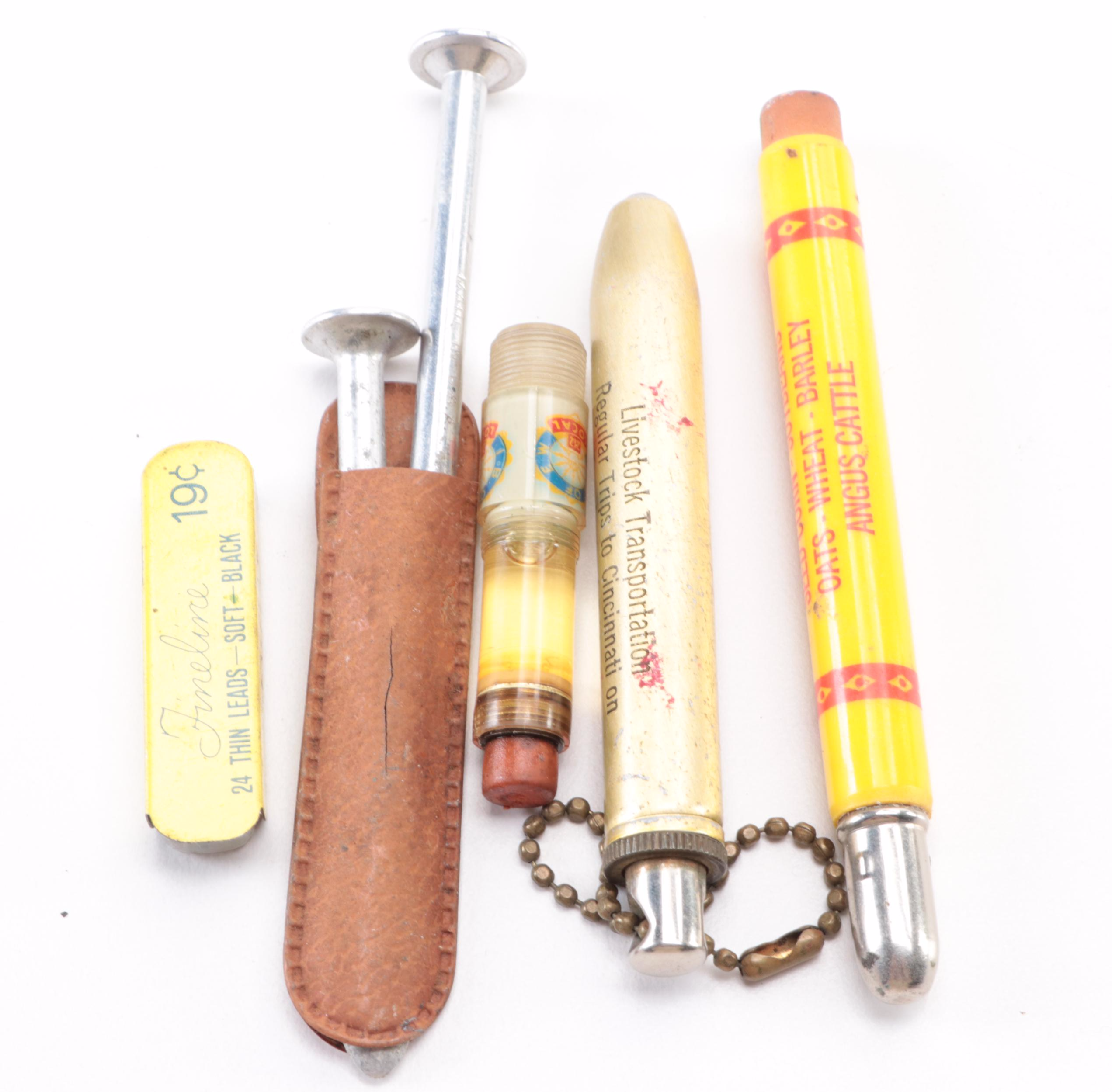 D.A.R. Sterling Silver Award Pin and Writing Instruments with Accessories