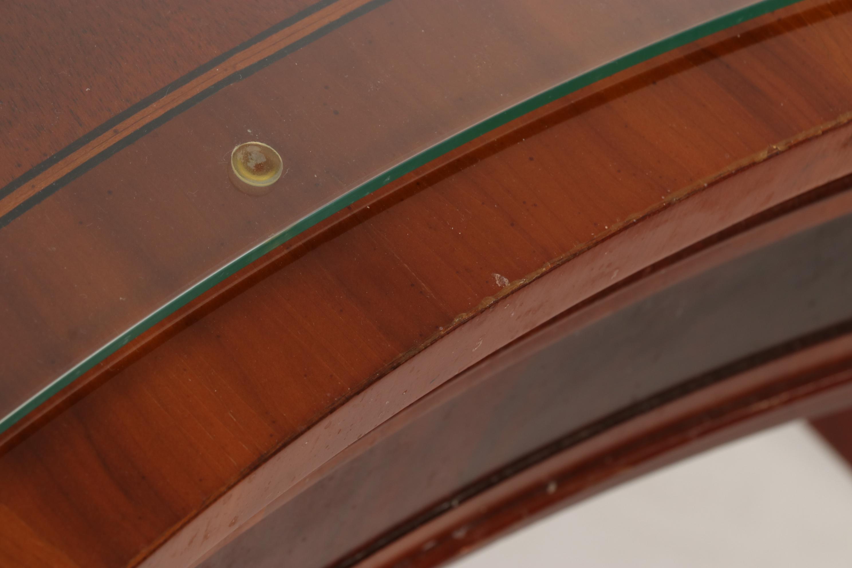 Hekman Hepplewhite Style Mahogany Kidney Shaped Desk with Fan Inlay