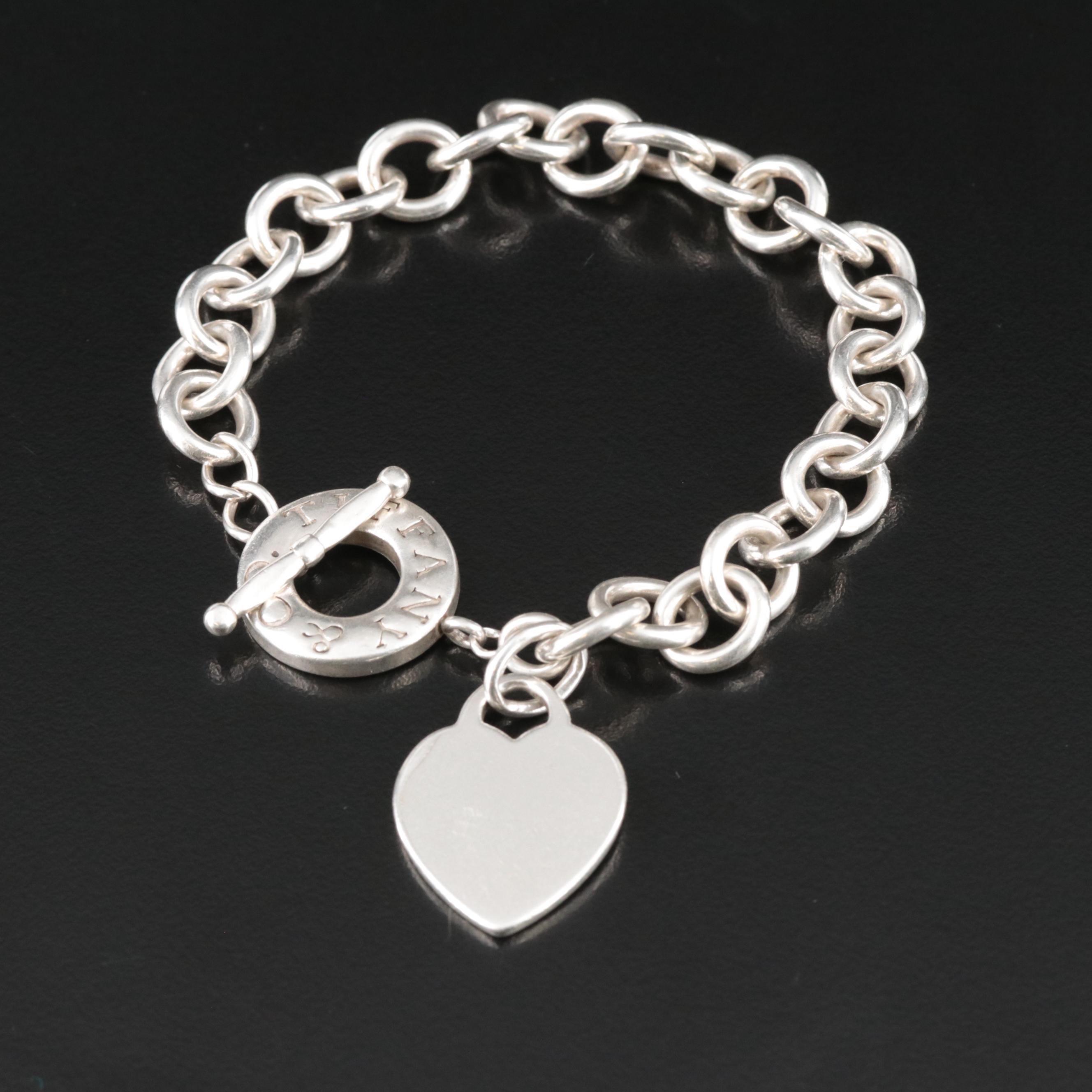Tiffany & Co. Sterling Heart Tag Toggle Bracelet