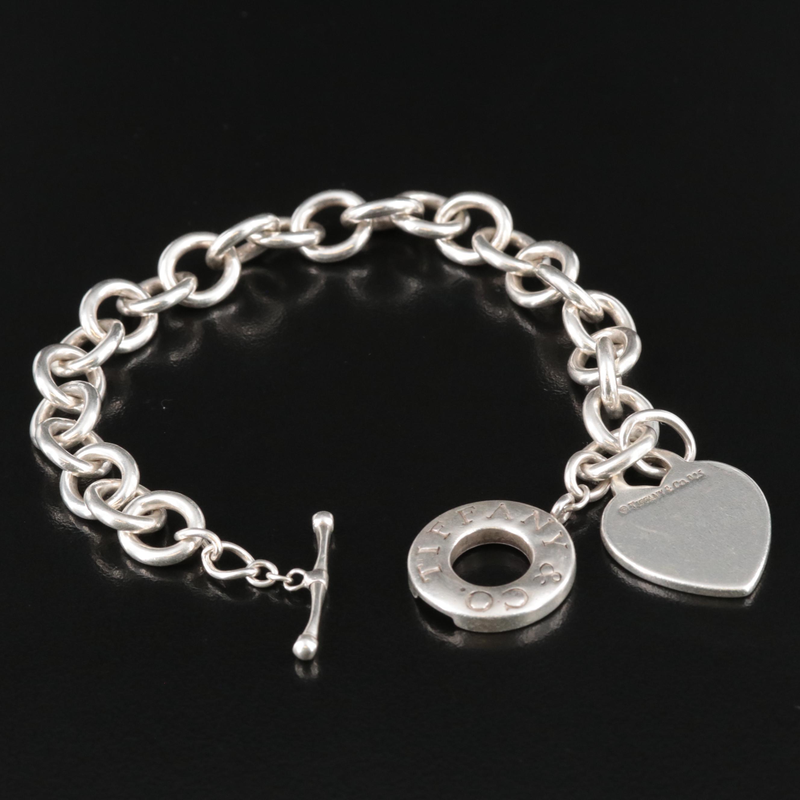 Tiffany & Co. Sterling Heart Tag Toggle Bracelet
