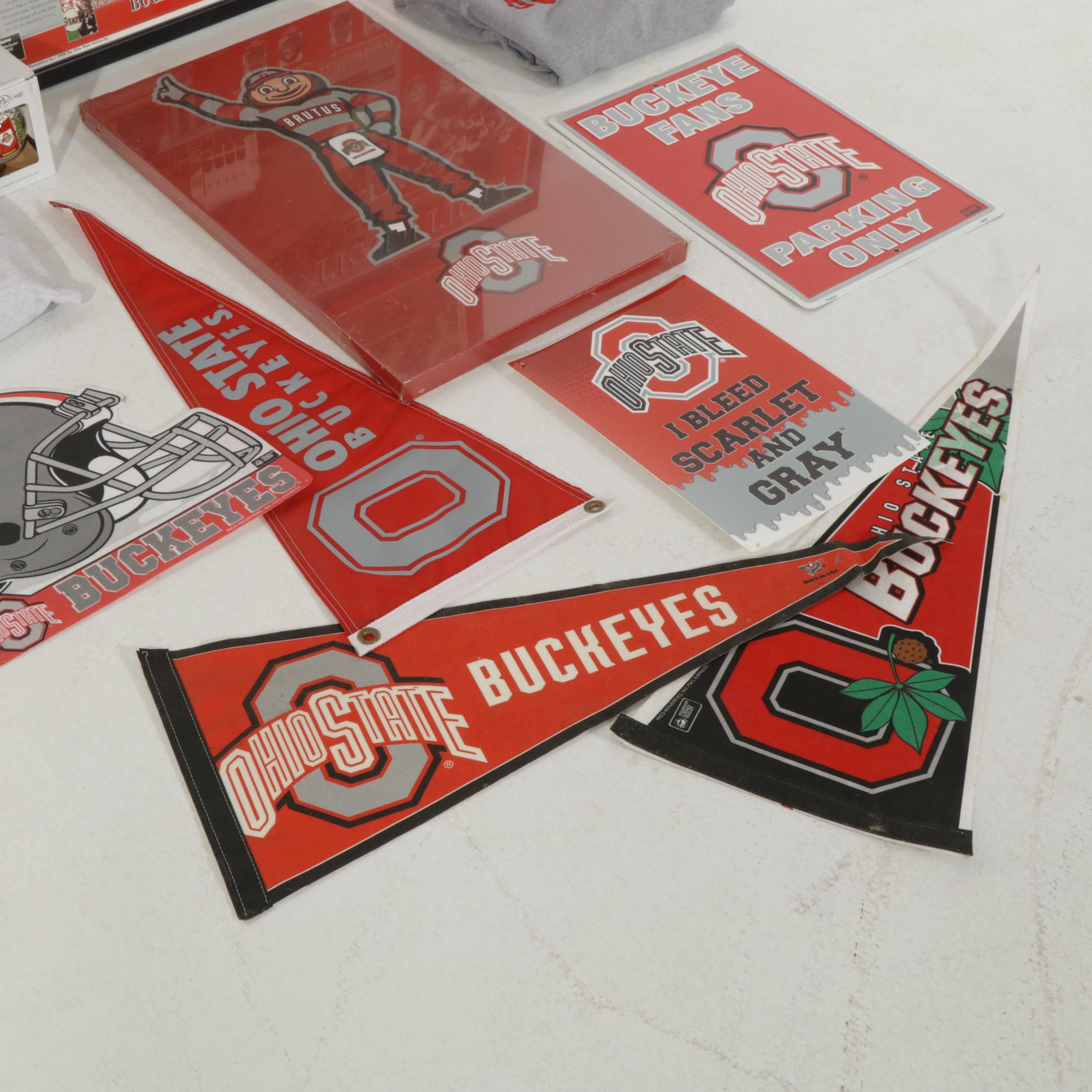 The Ohio State University Buckeyes Pennants with Other Memorabilia