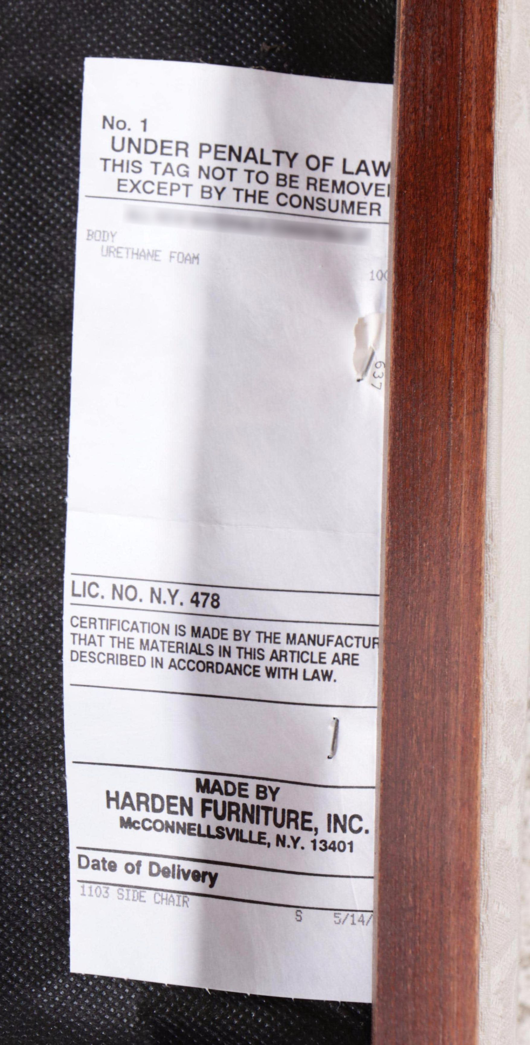 Harden Furniture Queen Anne Style Mahogany Dining Chairs