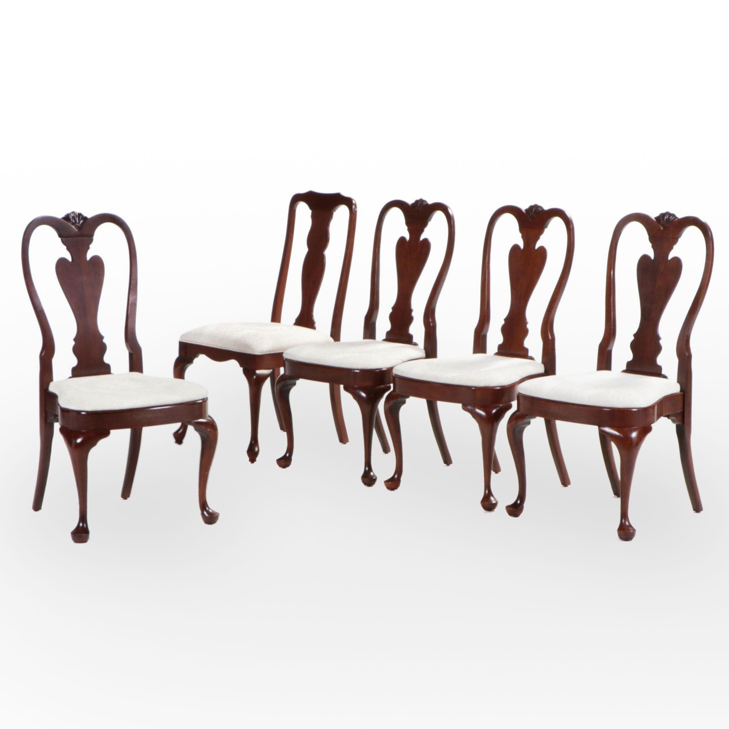 Harden Furniture Queen Anne Style Mahogany Dining Chairs