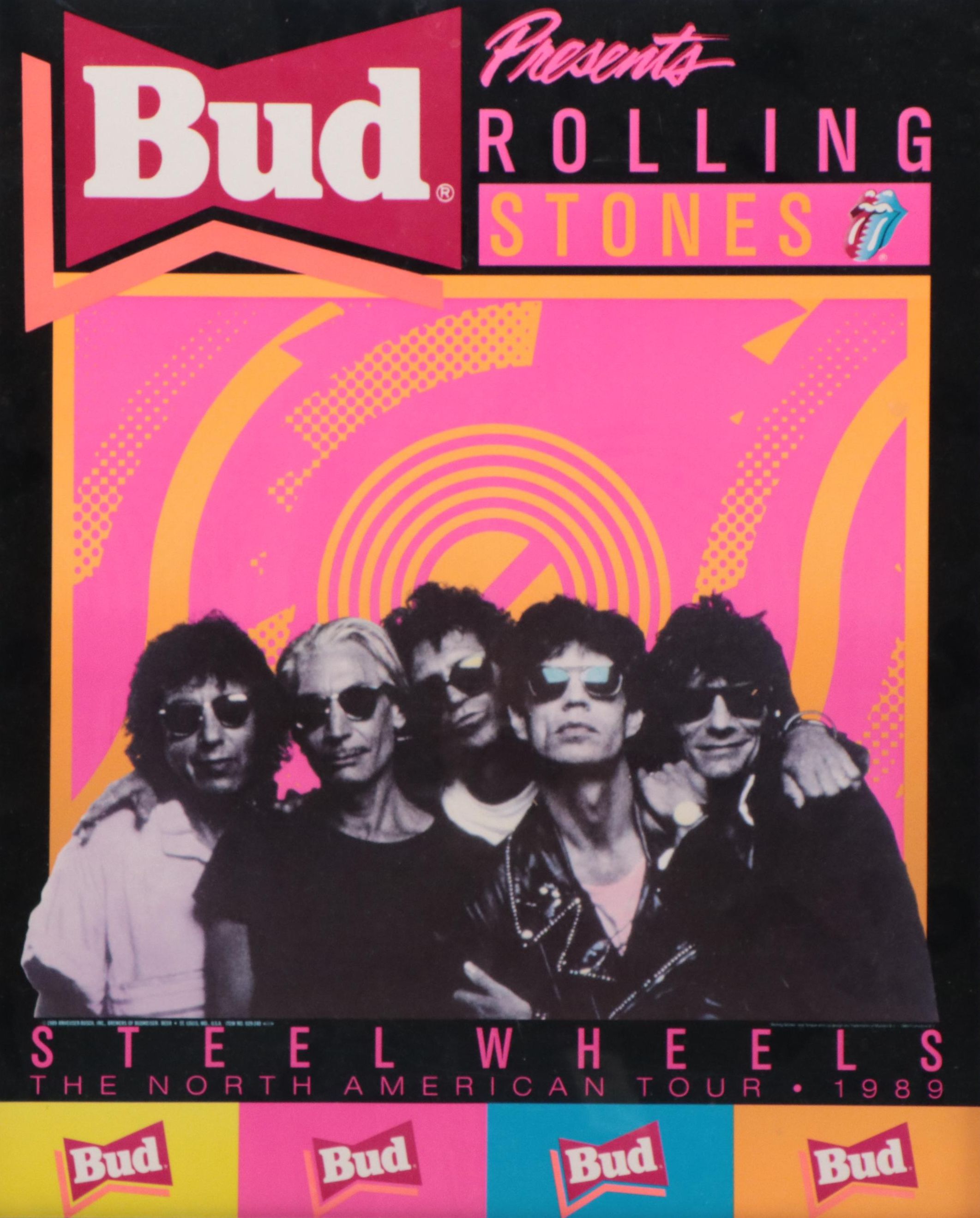 Rolling Stones "Steel Wheels" Tour Poster, 1989