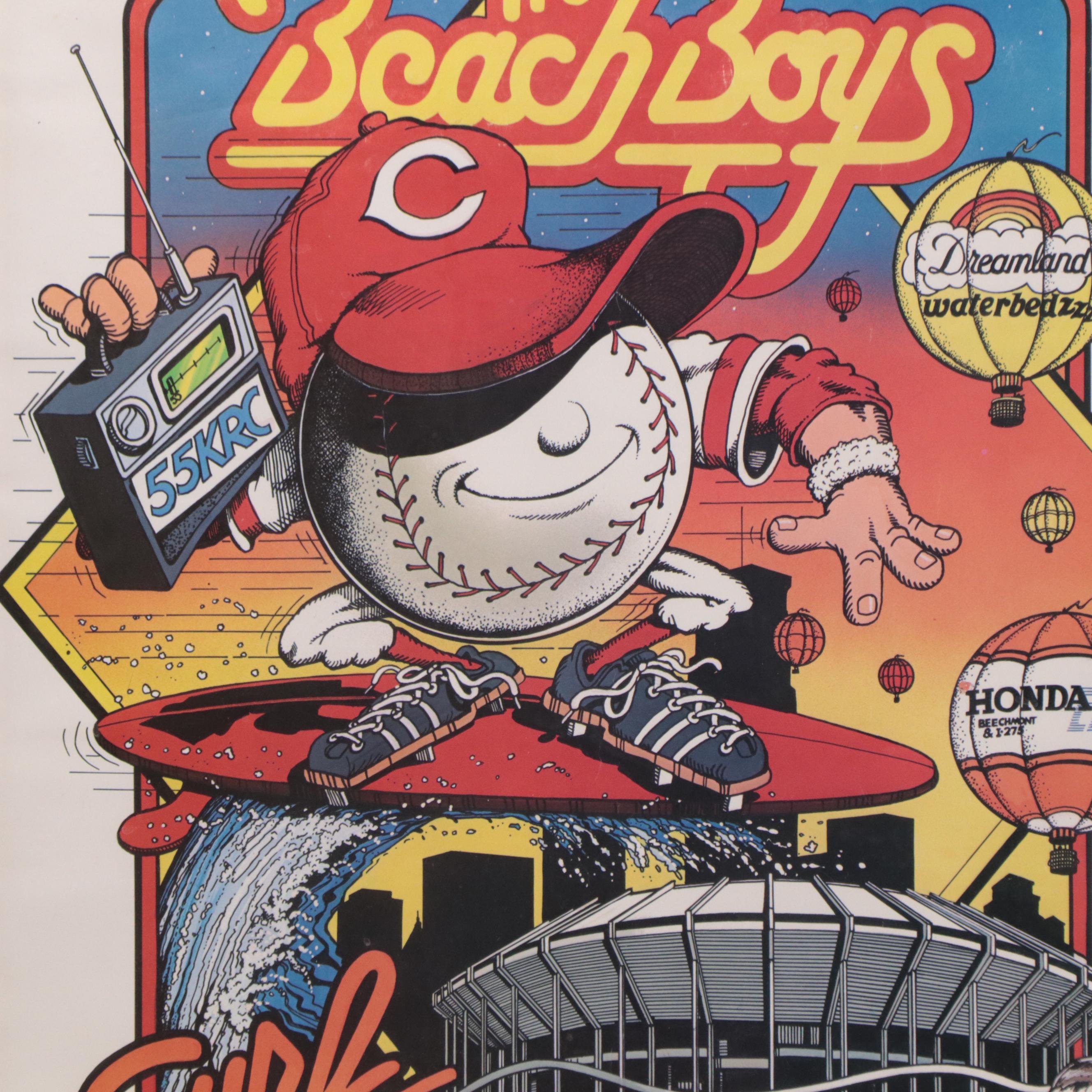The Beach Boys at Surf Cincinnati Concert Poster, 1984