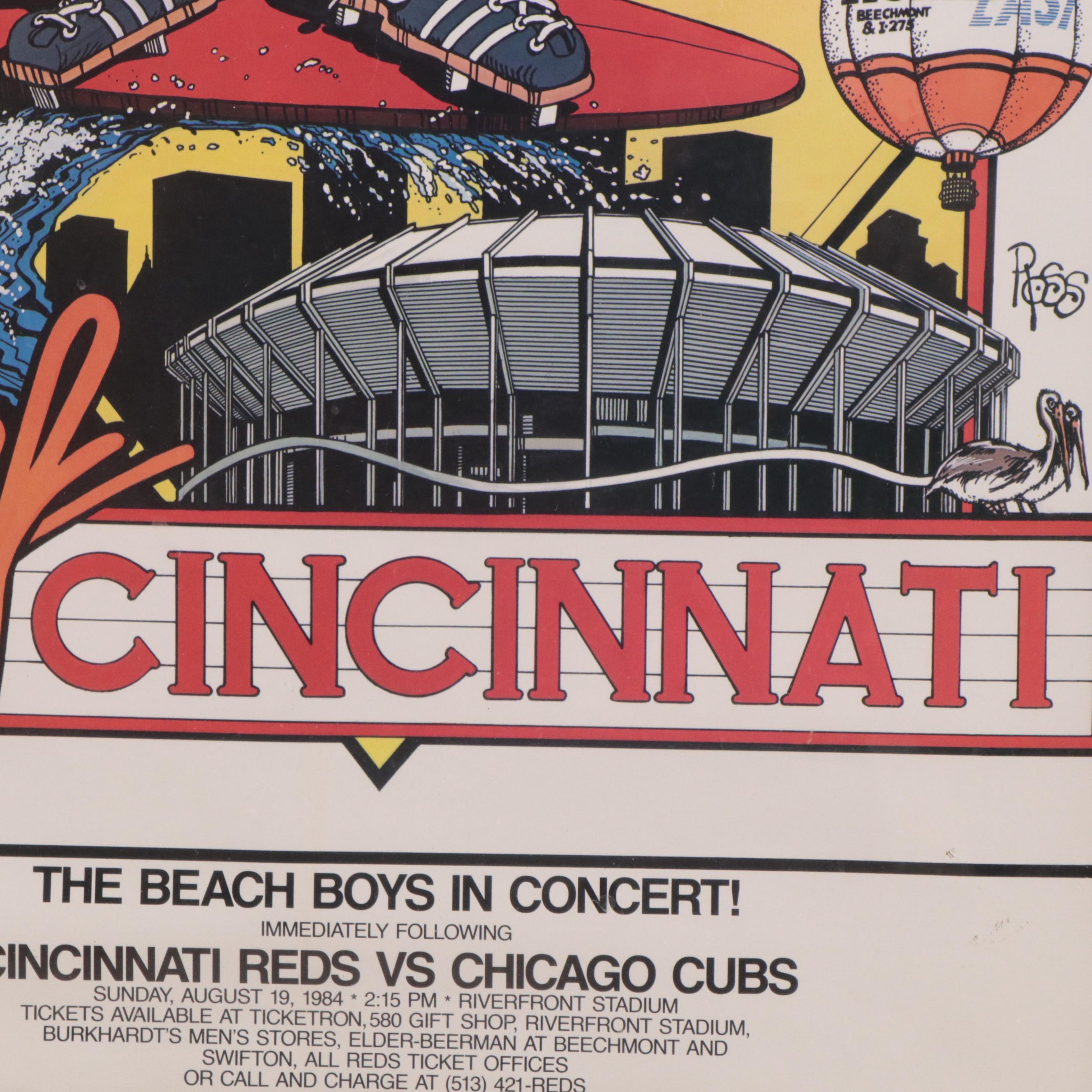 The Beach Boys at Surf Cincinnati Concert Poster, 1984