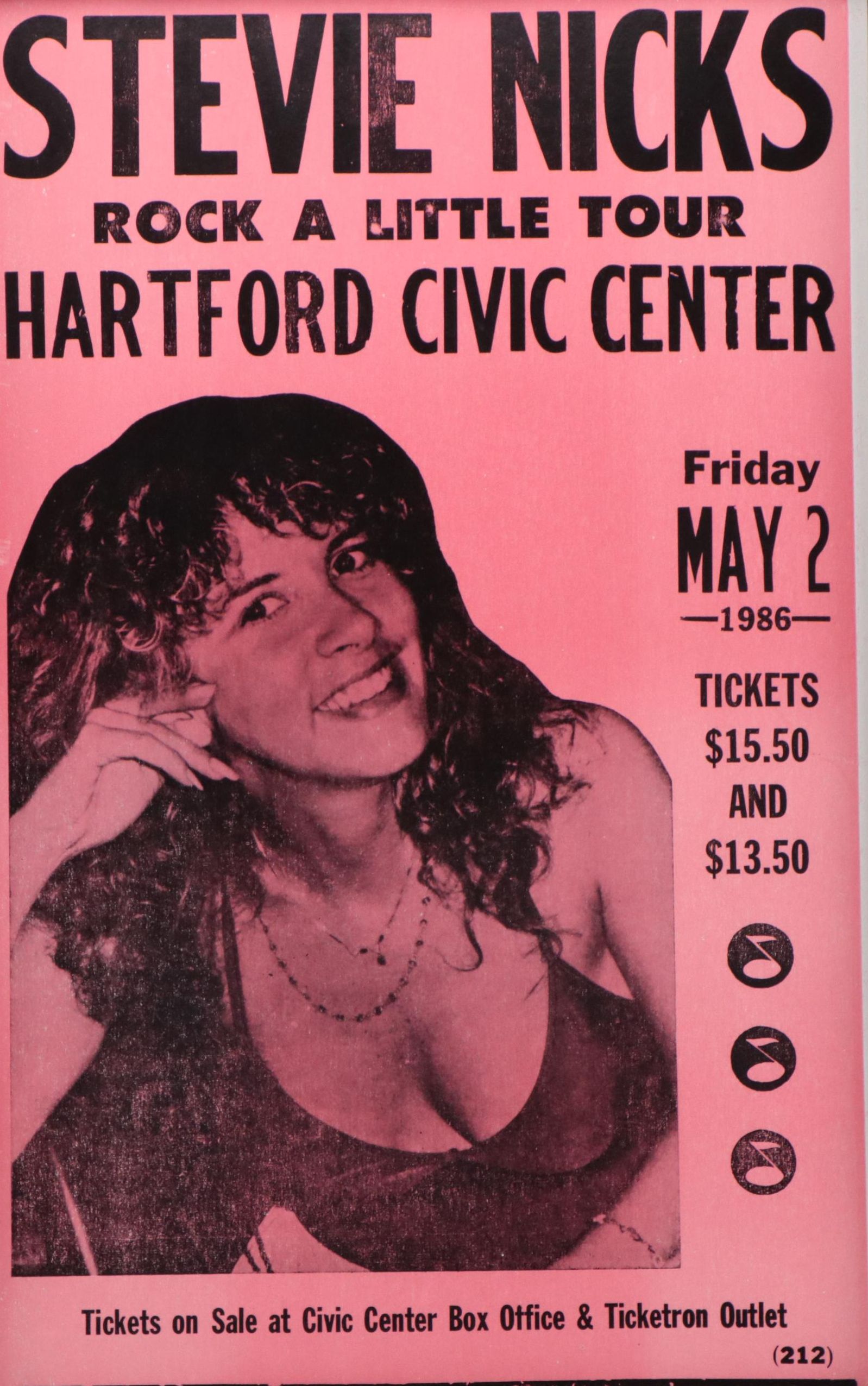 Stevie Nicks "Rock a Little" Tour Concert Poster, 1986