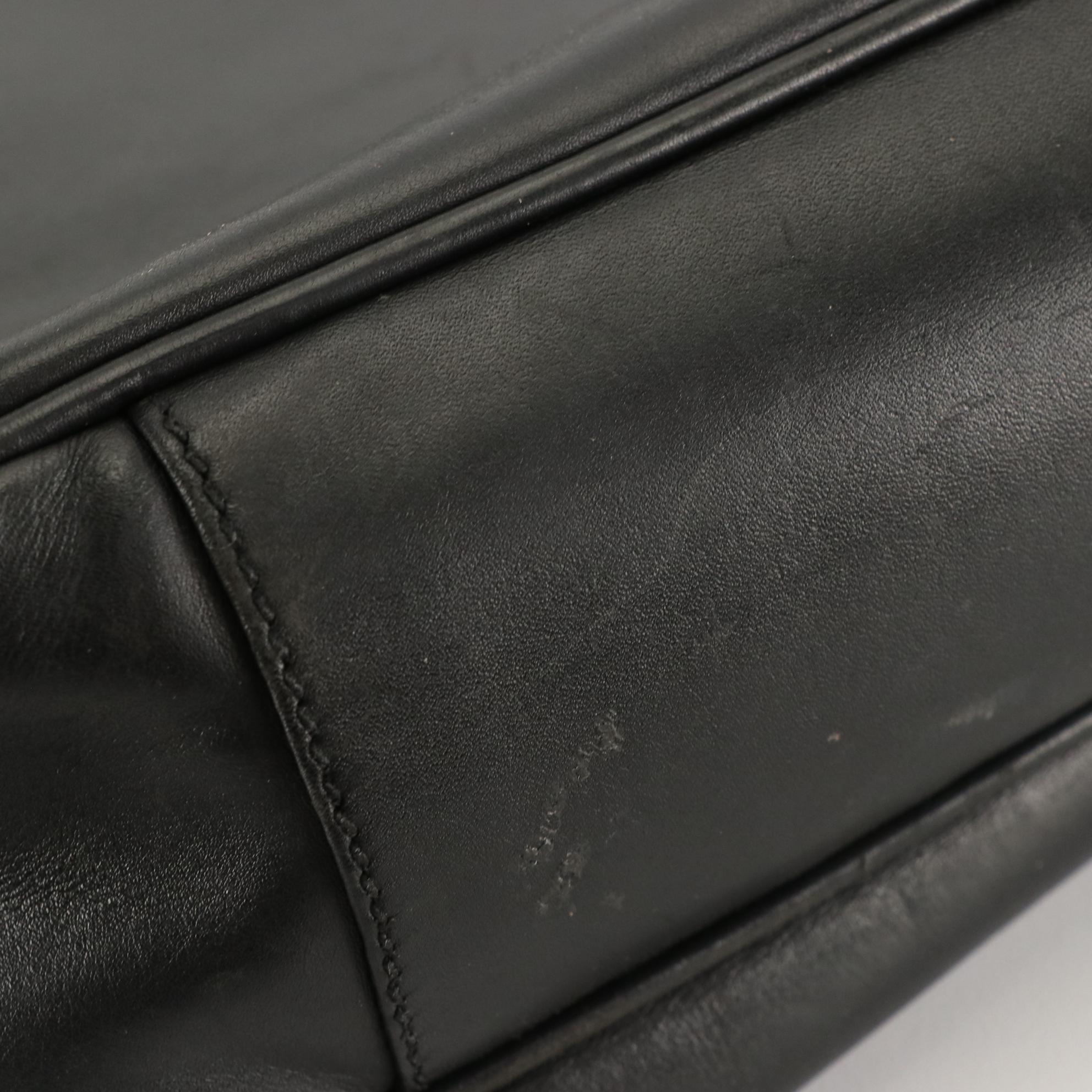 Prada Soft Briefcase in Black Leather and Tessuto Nylon