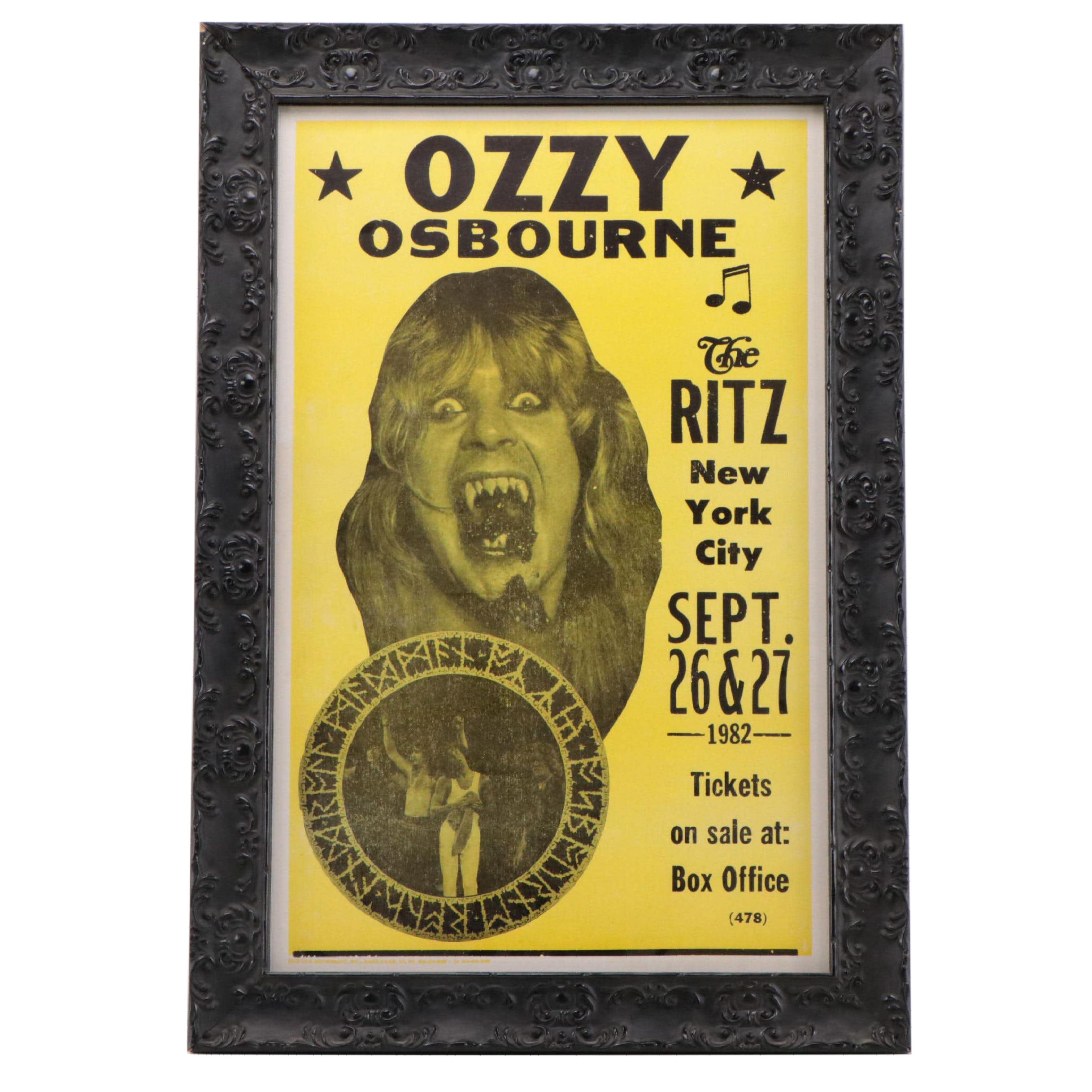 Ozzy Osbourne Concert Poster, 1982