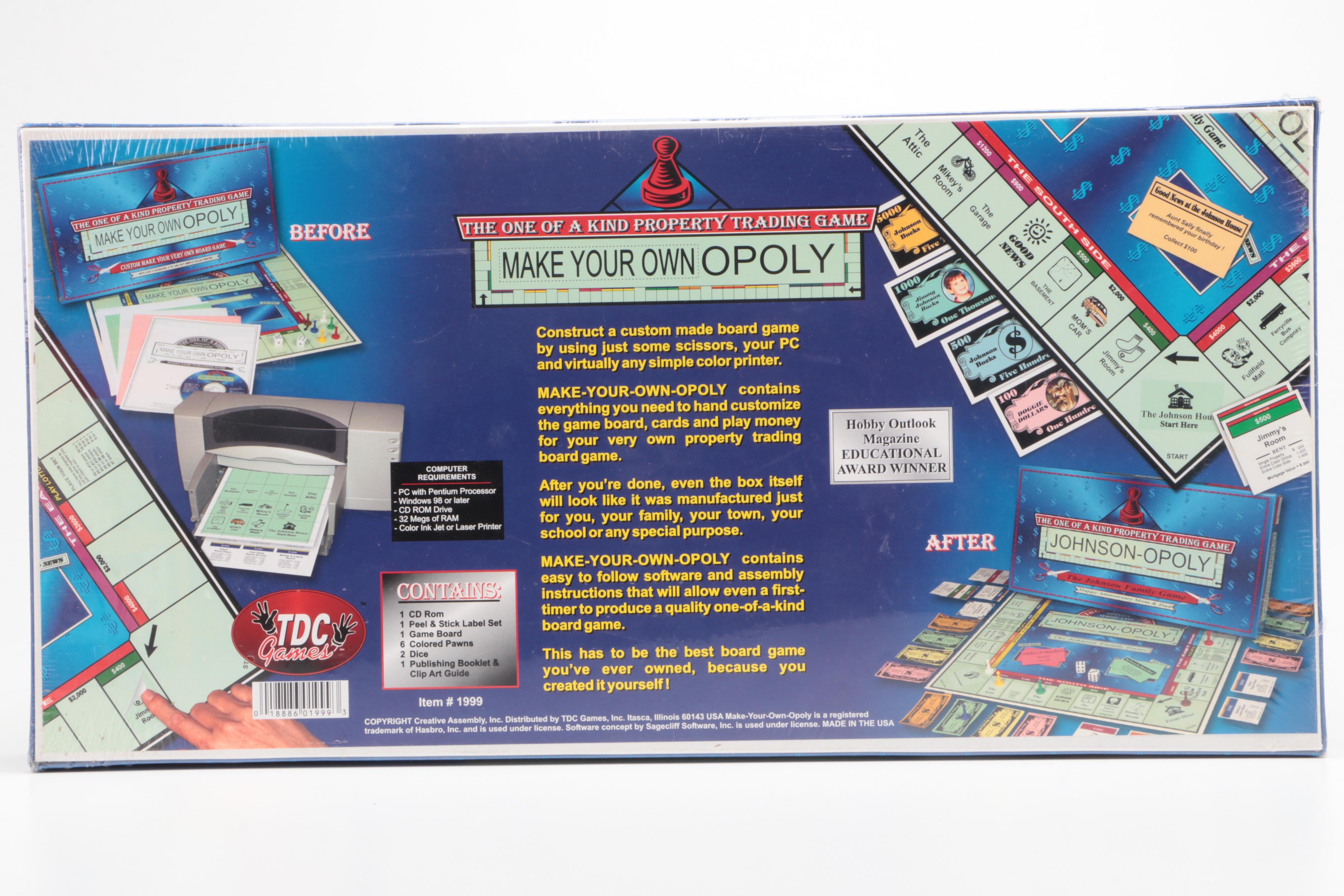 Sealed Board Games Featuring Mario Kart Monopoly, Animal House Trivia