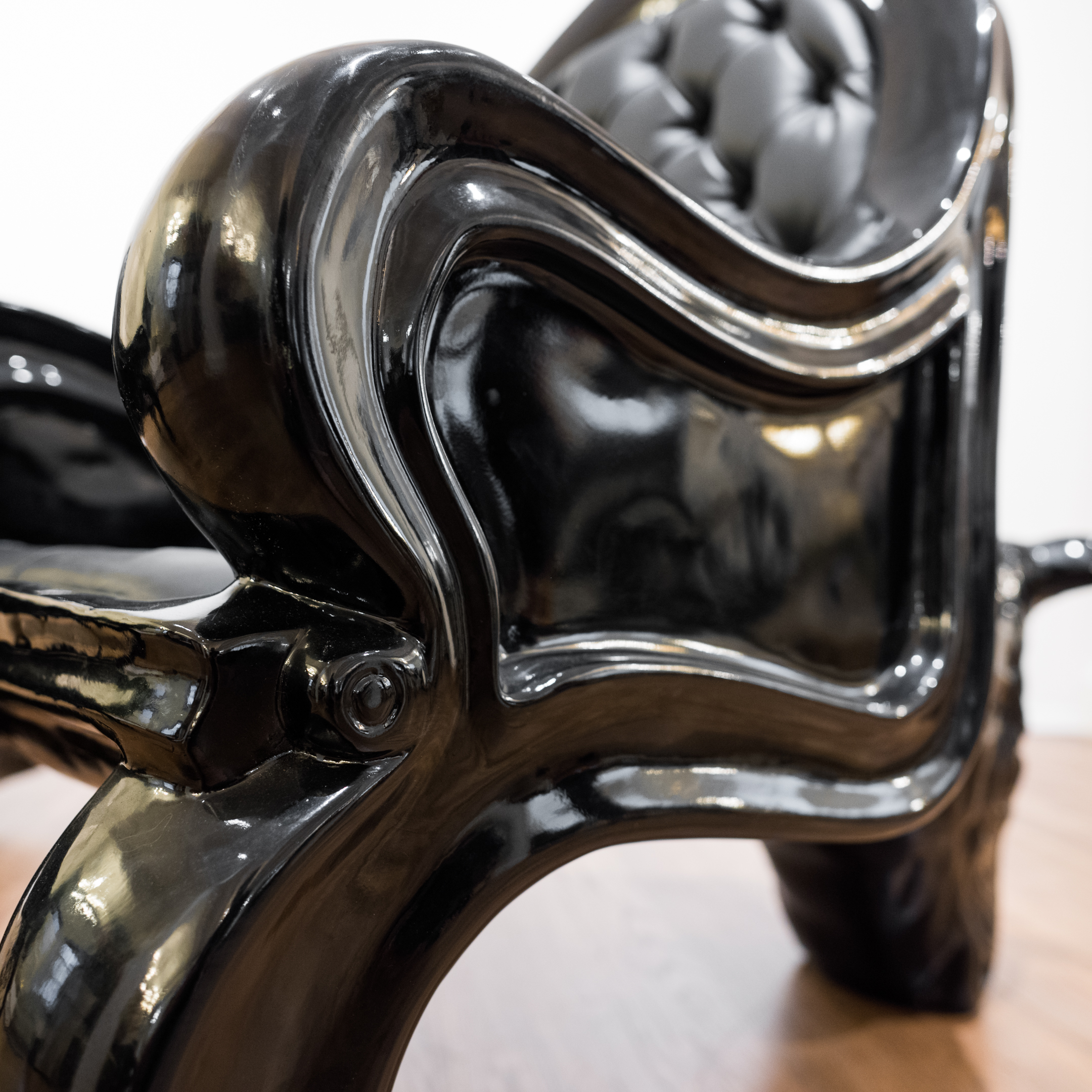 Neuu Design Emporium Rhino Chair after Maximo Riera with Tufted Leather