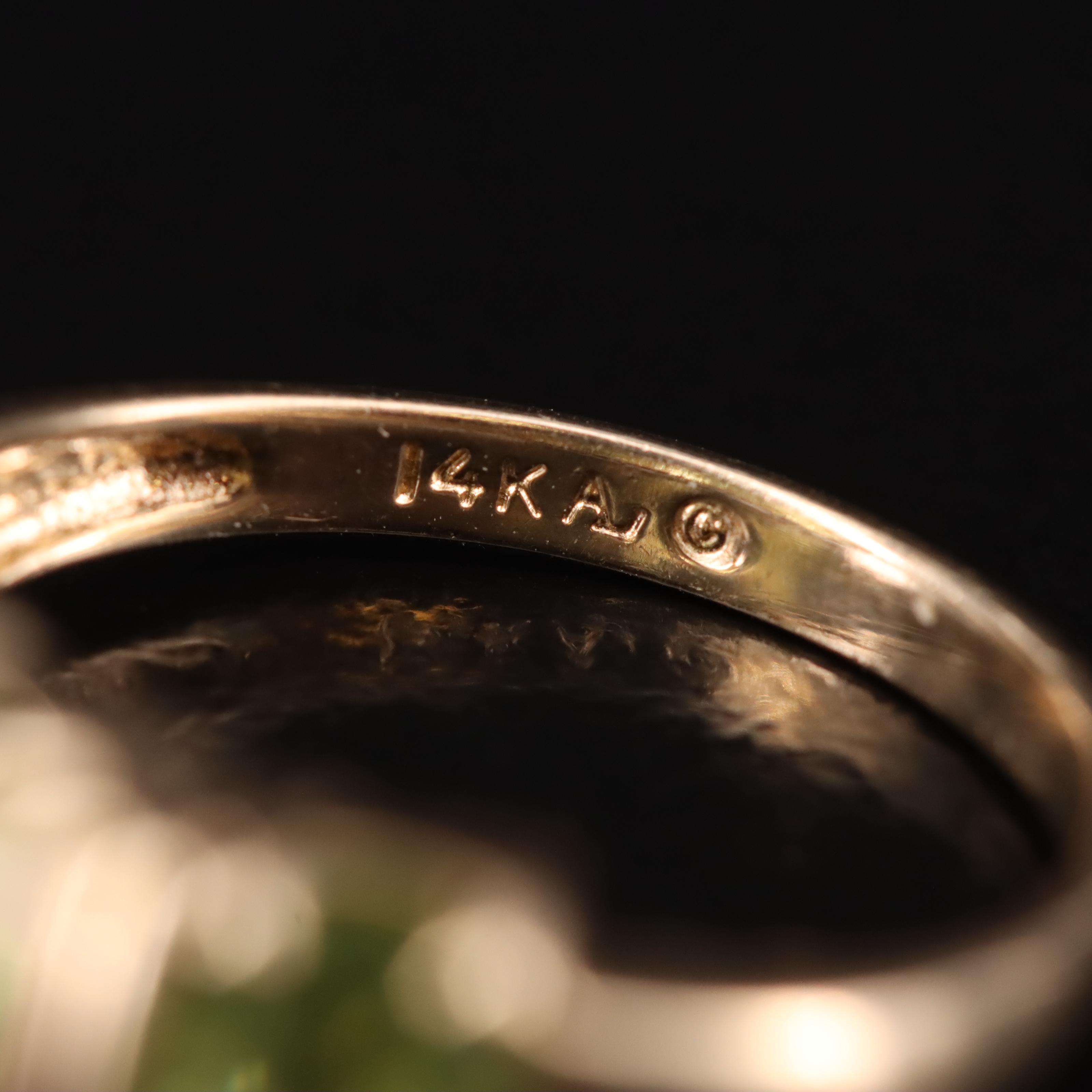 14K Peridot Ring