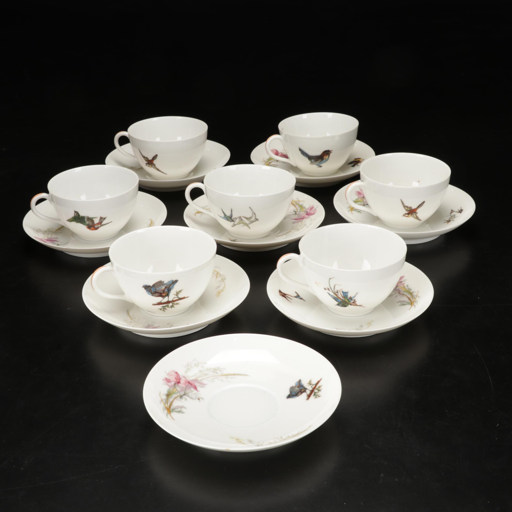 Haviland & Co "Meadow Visitors" Limoges Coffee and Dessert Set