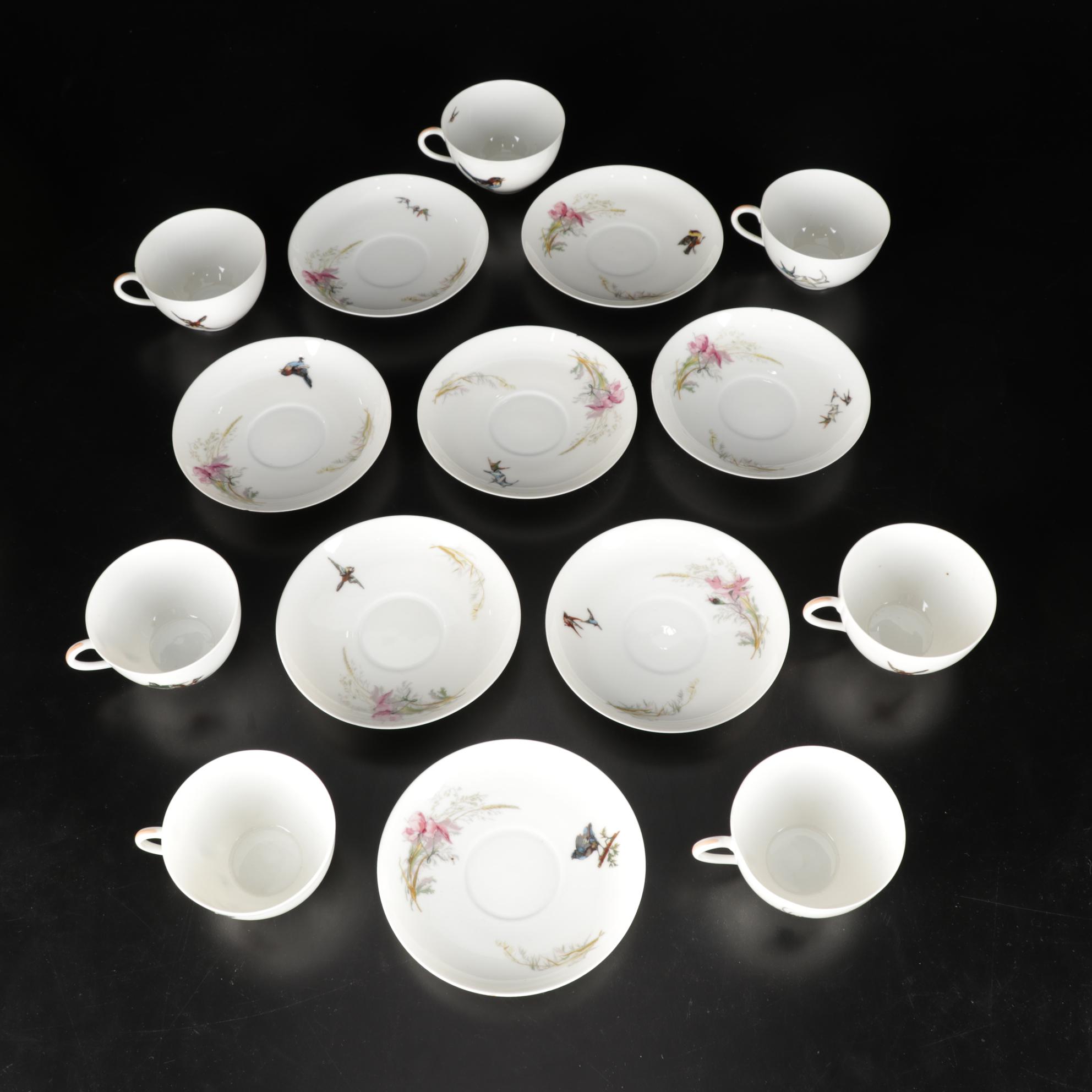 Haviland & Co "Meadow Visitors" Limoges Coffee and Dessert Set