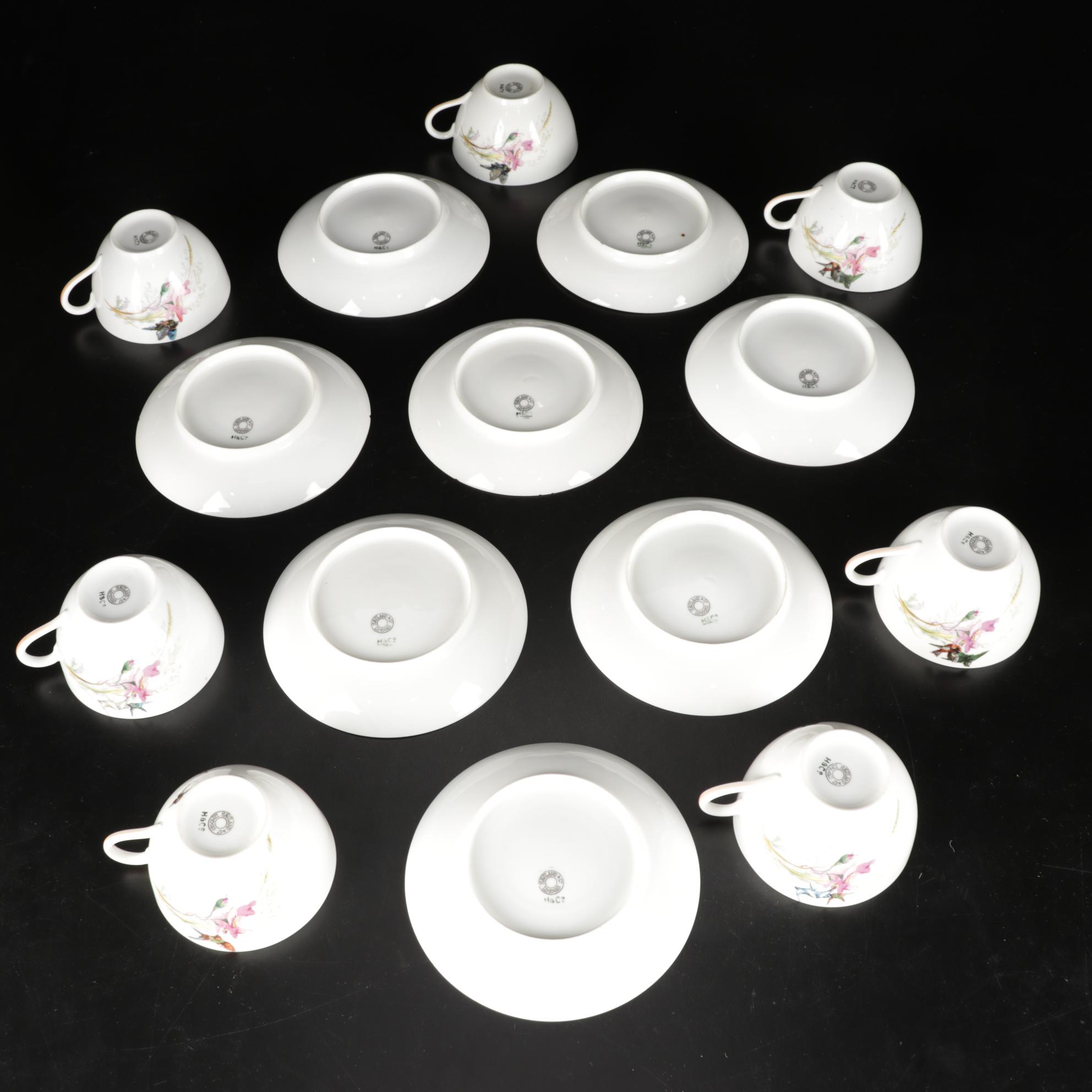 Haviland & Co "Meadow Visitors" Limoges Coffee and Dessert Set