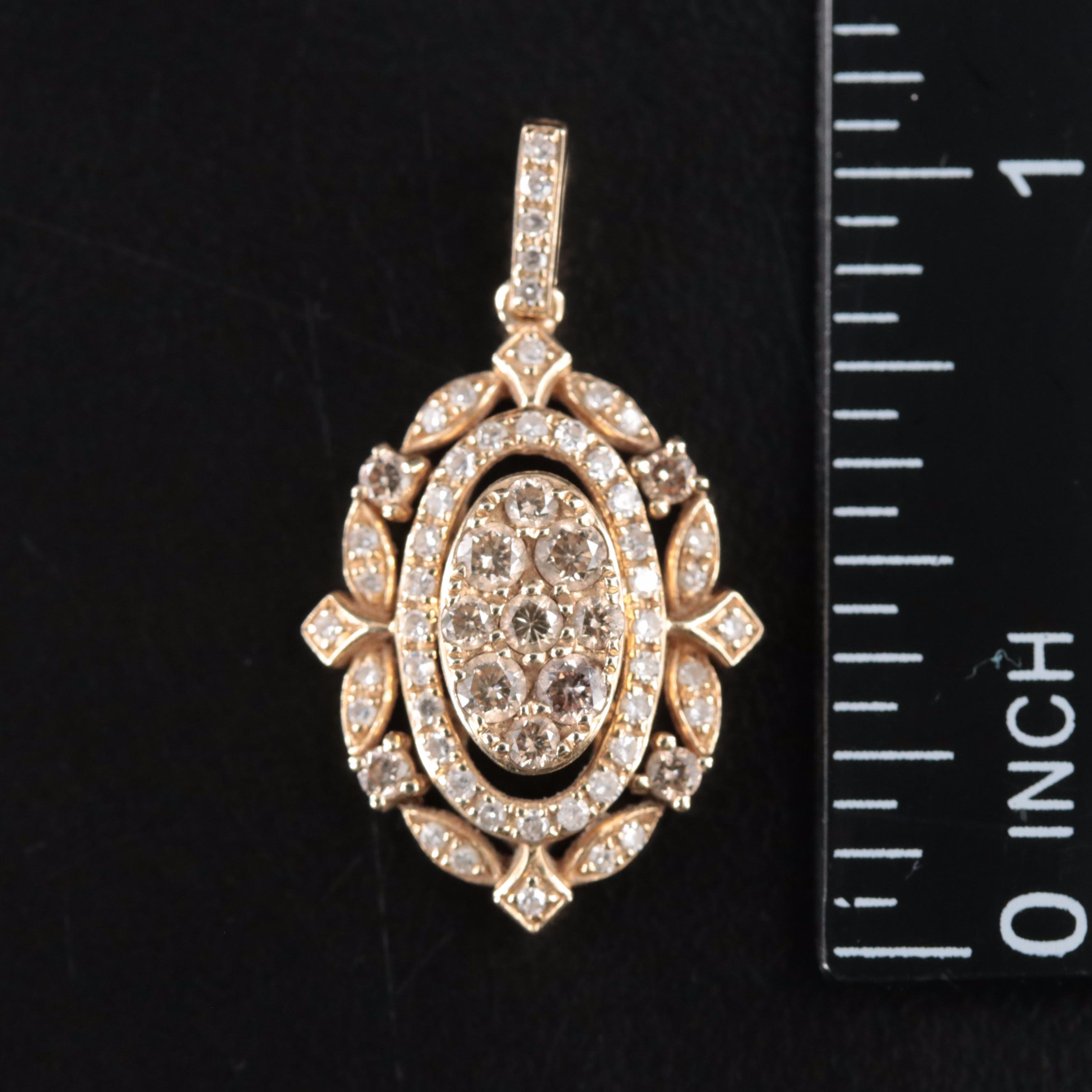 EFFY 14K 0.70 CTW Diamond Pendant Including Fancy Color Stones