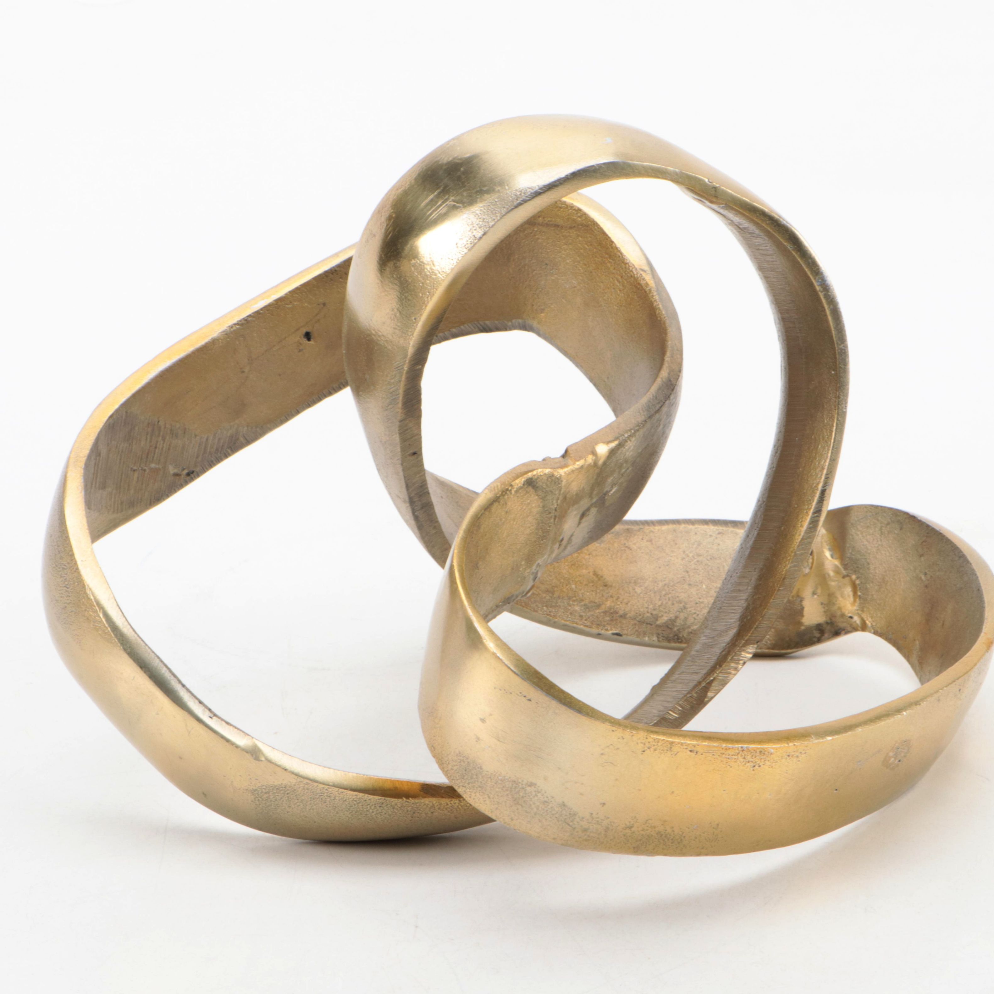 Metal Knot Sculpture with More Abstract Sculptures