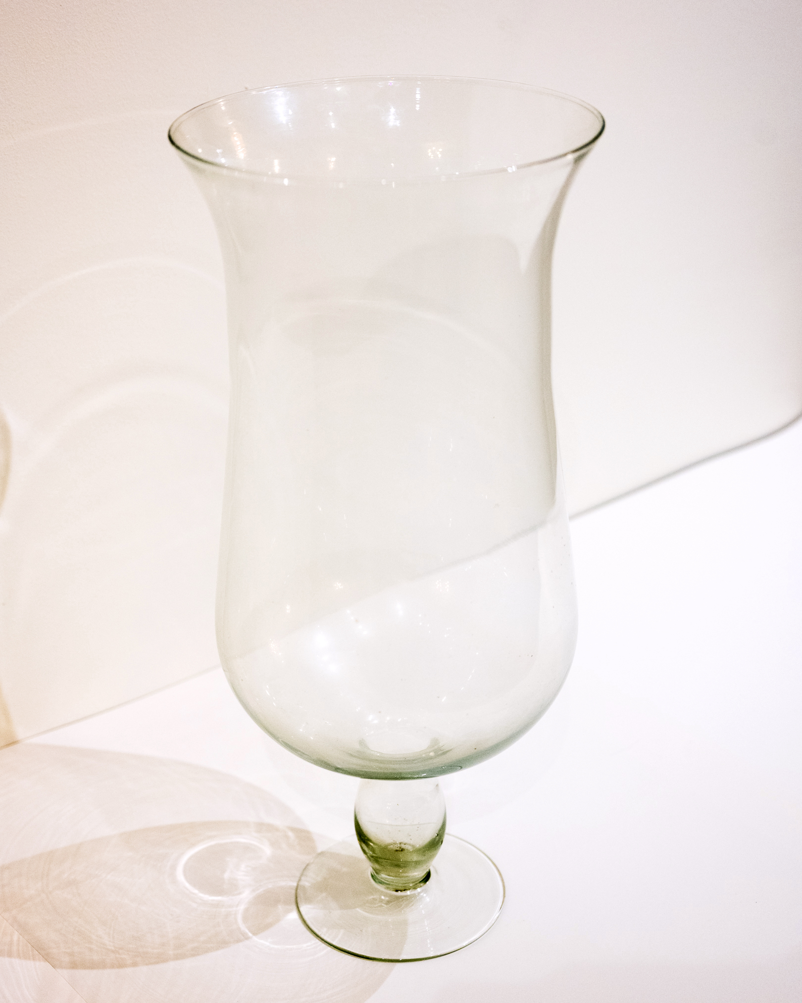 Clear Glass Hurricane with Driftwood Specimens EBTH