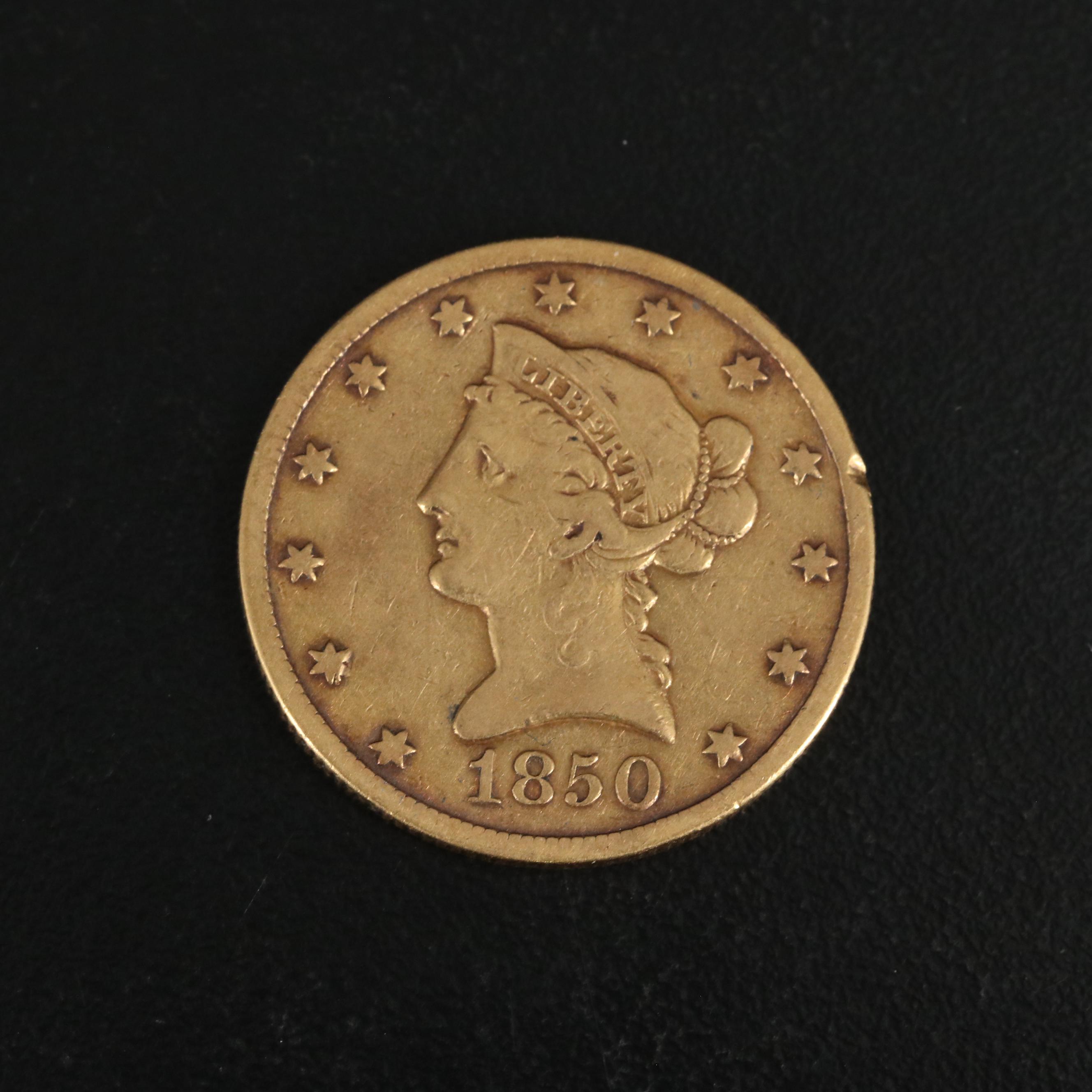 1850-O Liberty Head $10 Gold Coin