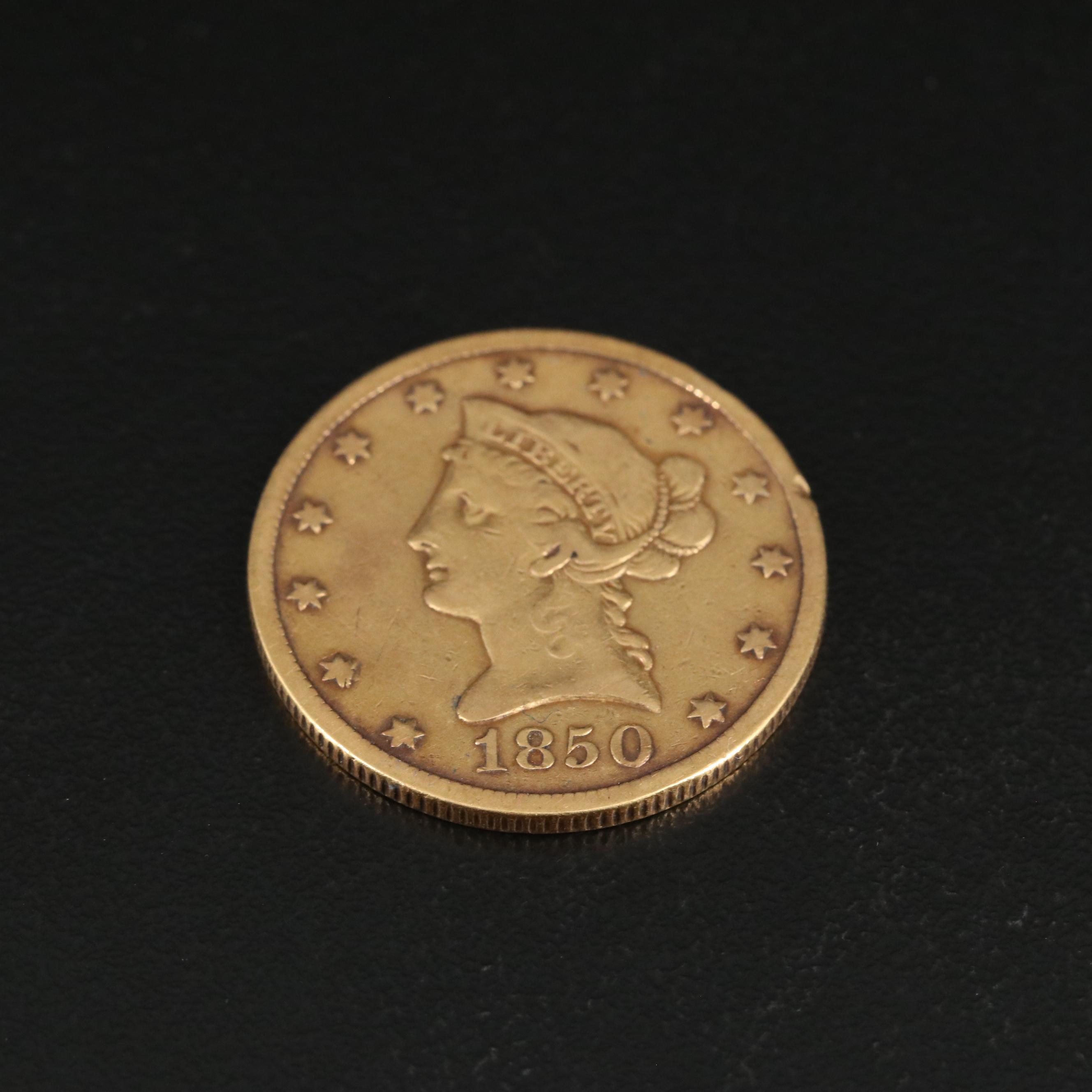 1850-O Liberty Head $10 Gold Coin