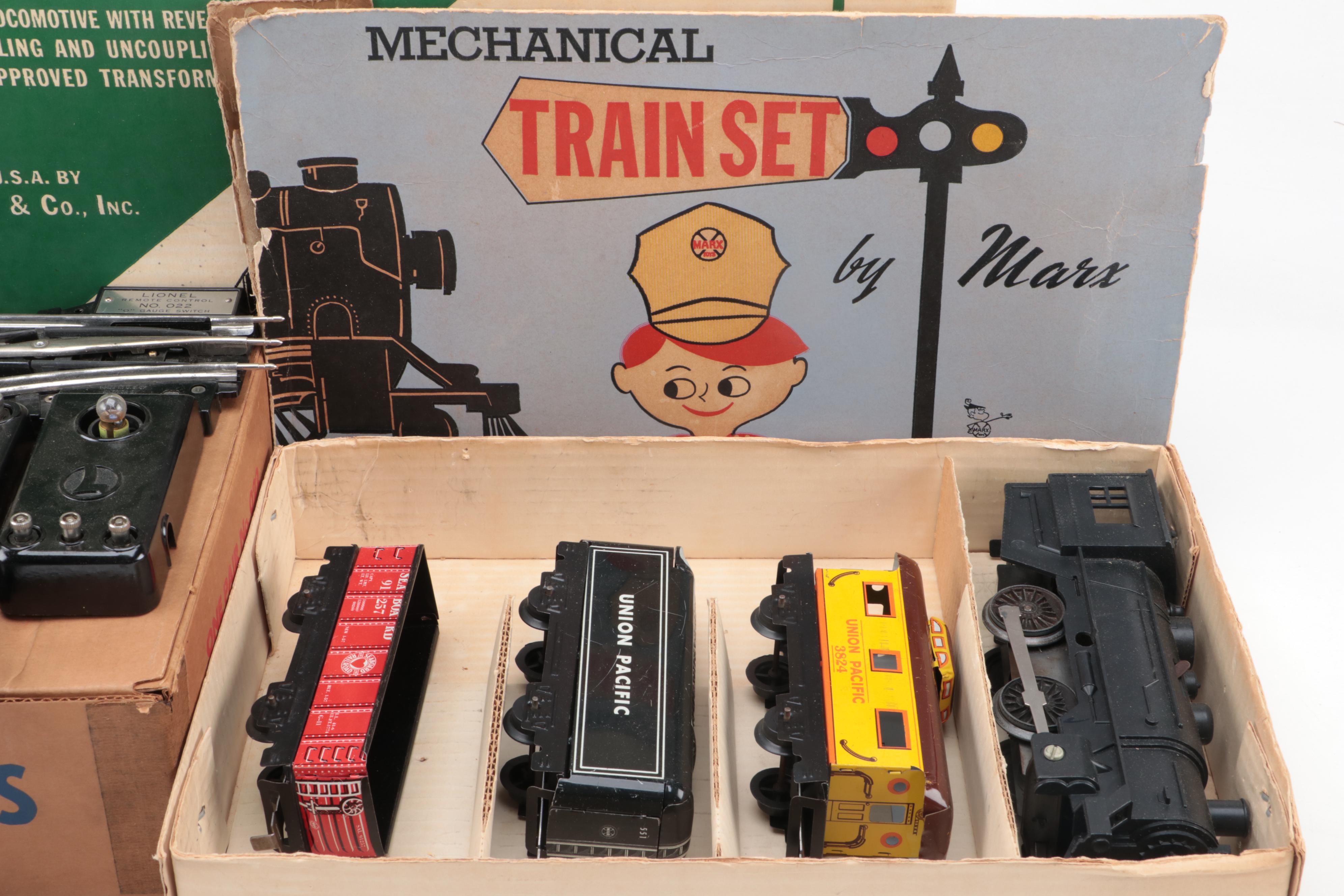 Marx Model Train Set with Lionel Trains with Switches and More