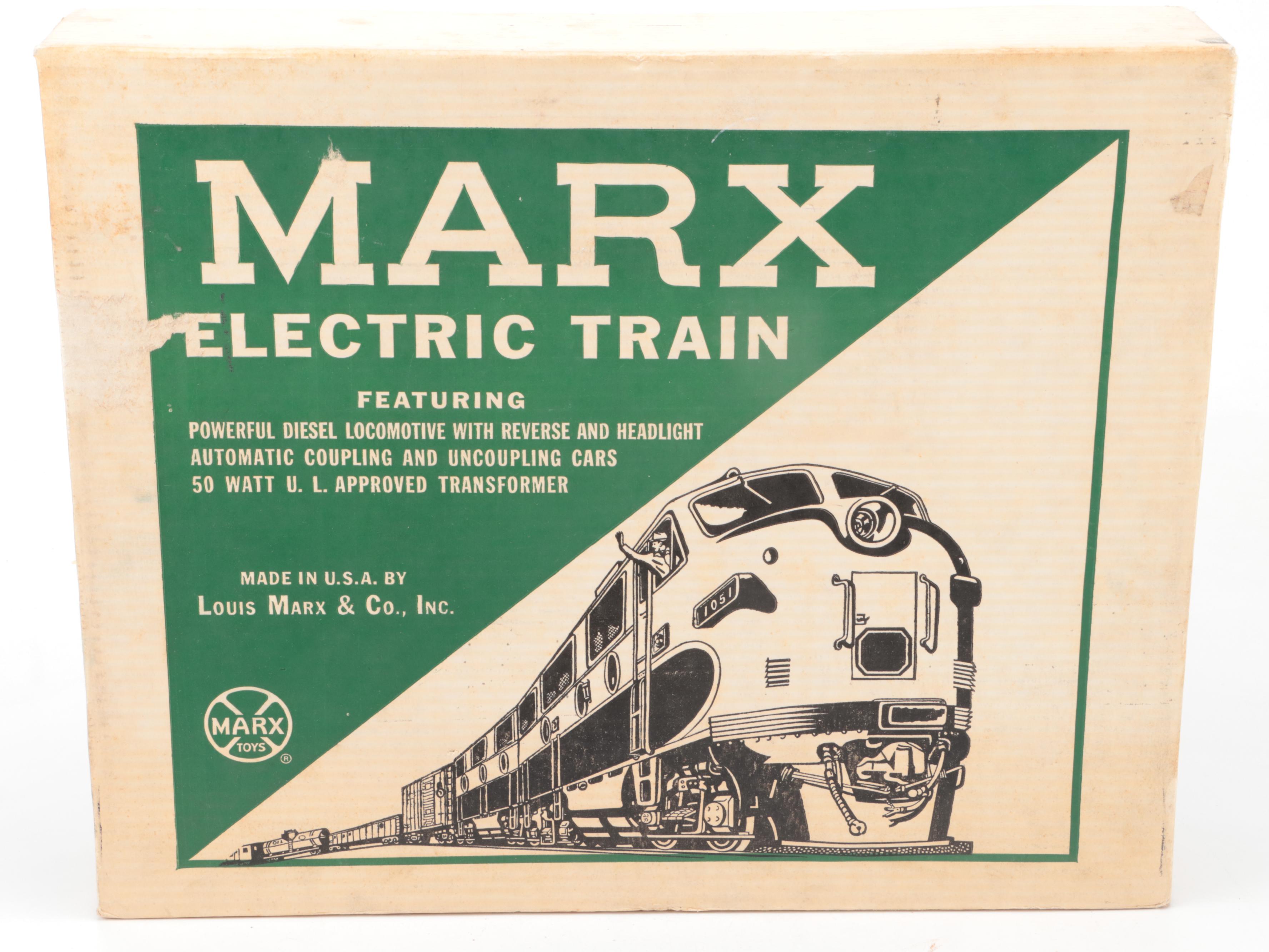 Marx Model Train Set with Lionel Trains with Switches and More