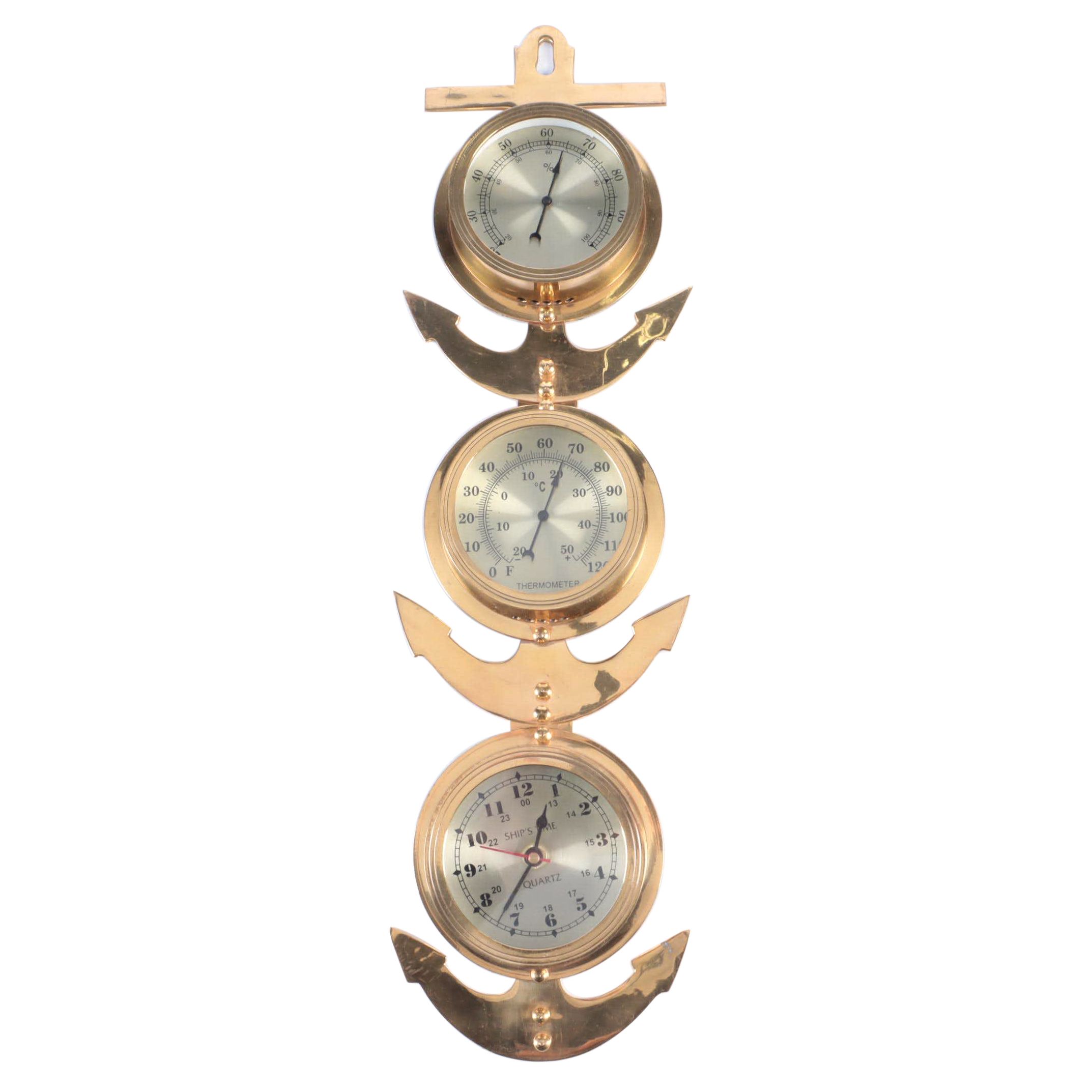 Brass Anchors Wall Mount Weather Station