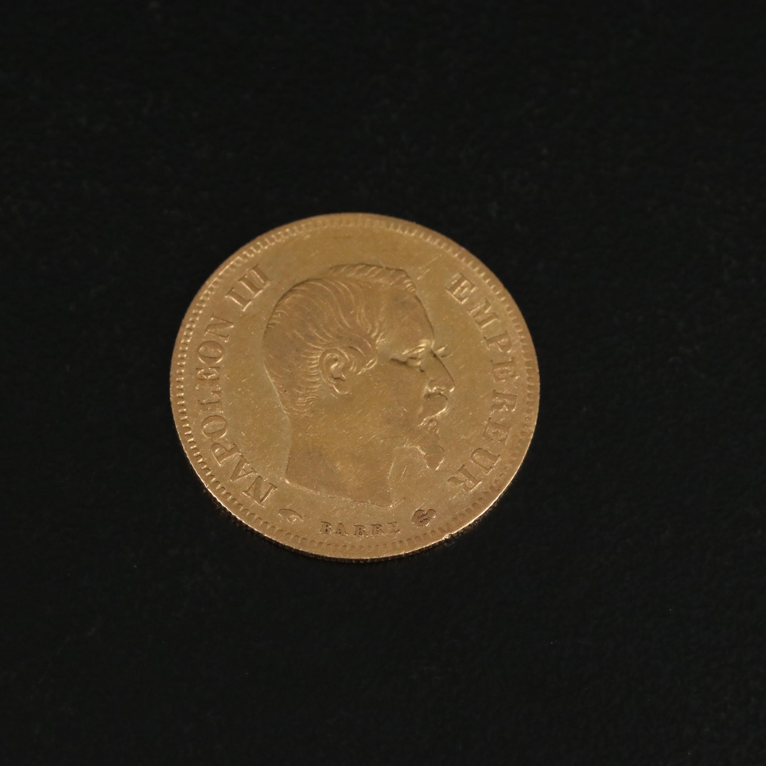 1857-A France 10-Francs Gold Coin
