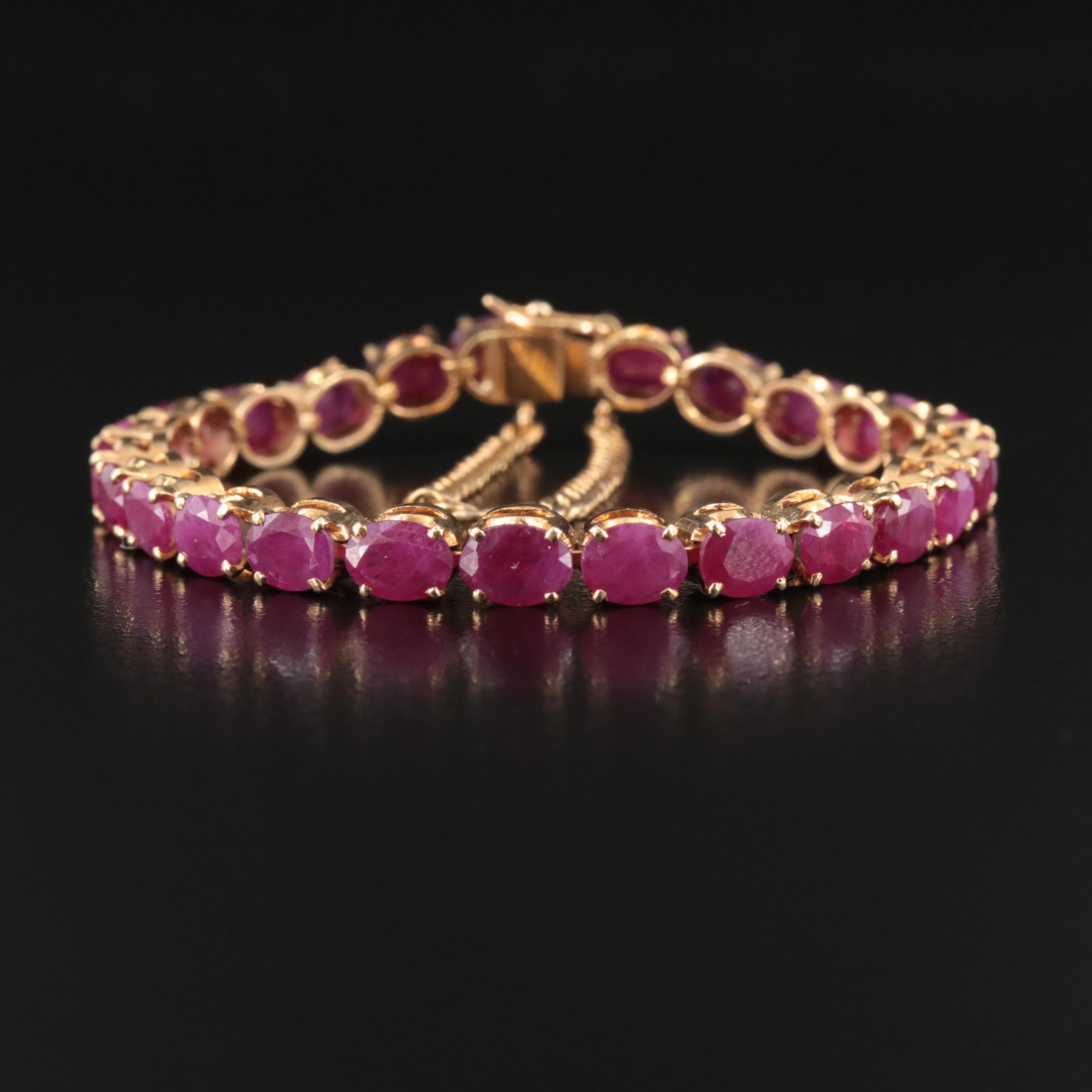 18K Ruby Line Bracelet EBTH