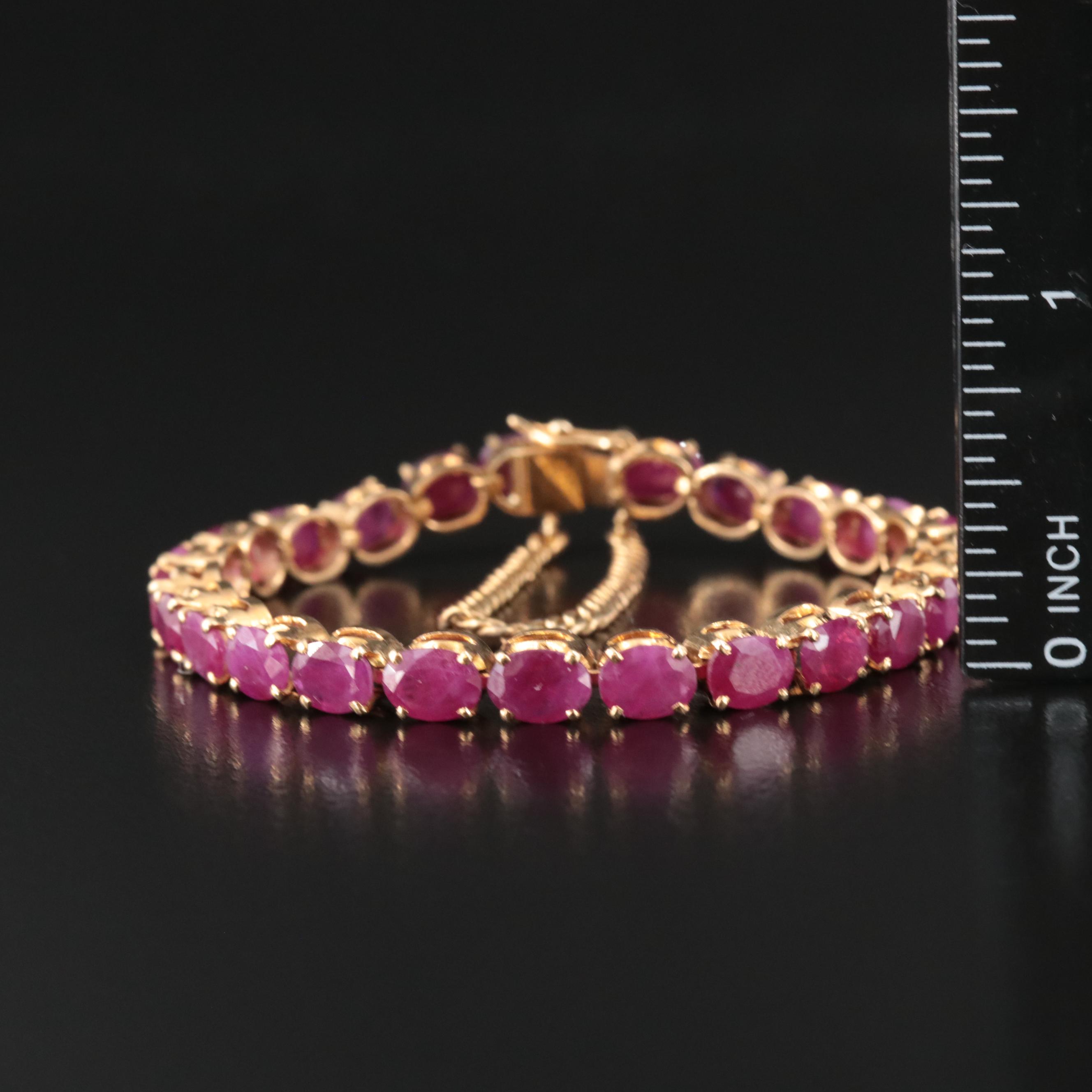 18K Ruby Line Bracelet EBTH