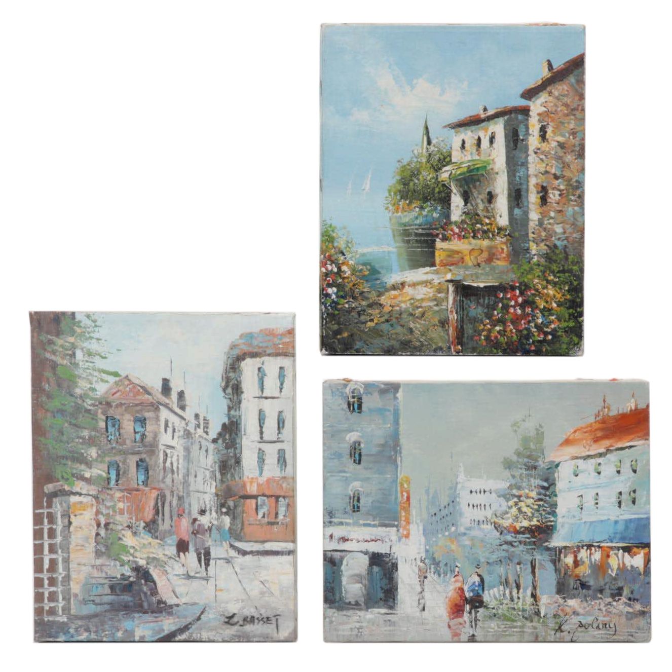 Impasto Oil Paintings of European Cityscapes and Seaside