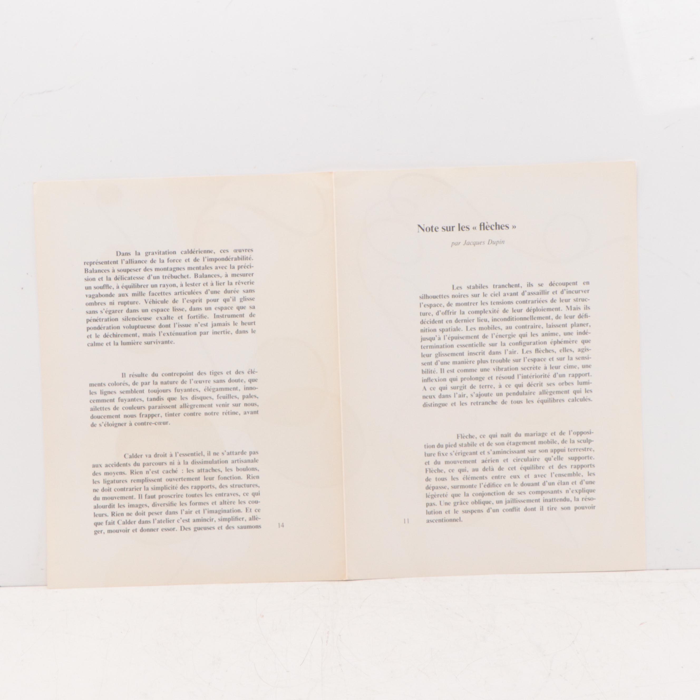 Alexander Calder Double-Page Color Lithograph for "Derrière le Miroir," 1968