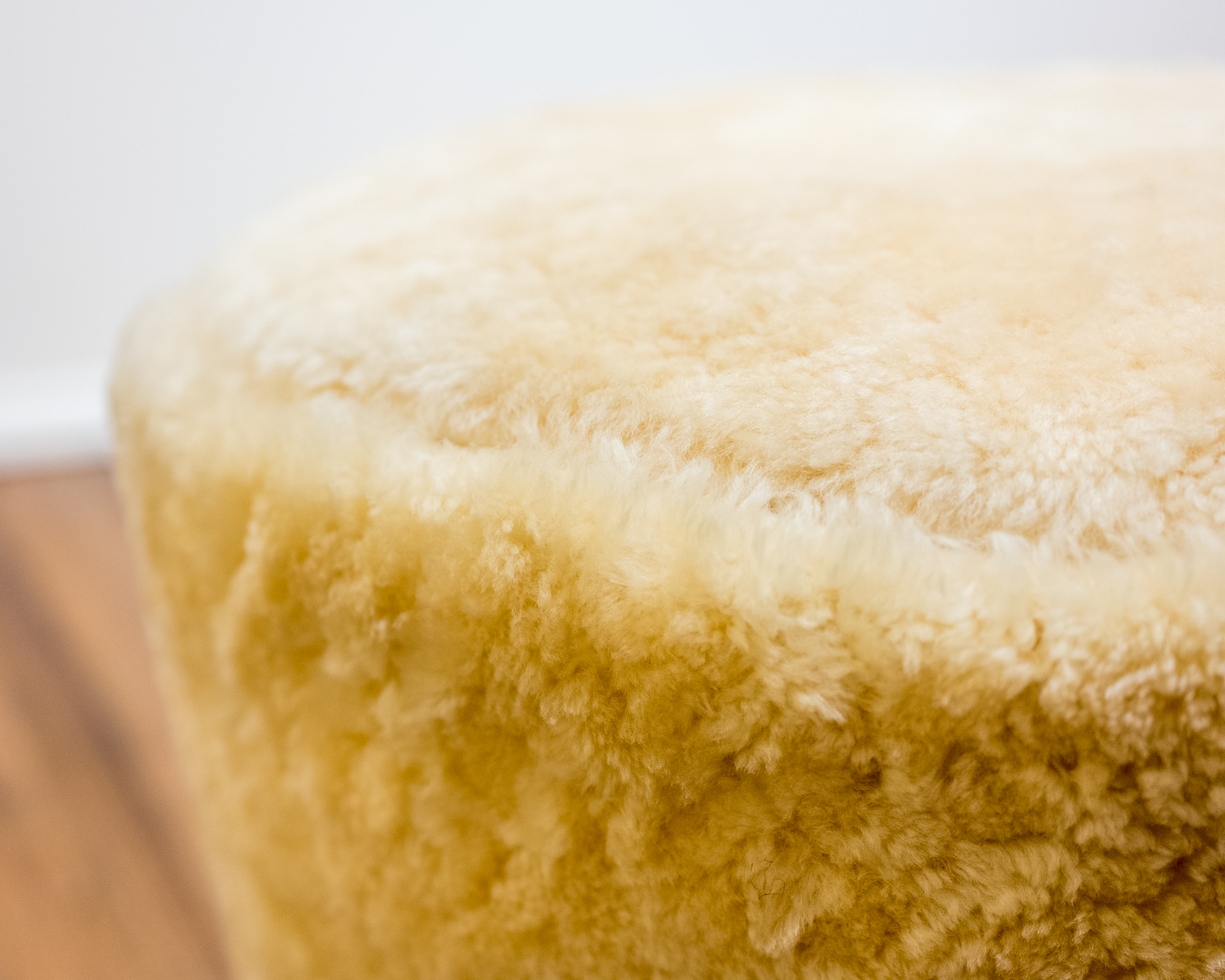 Safavieh Modernist Style Faux Shearling Upholstered Ottoman