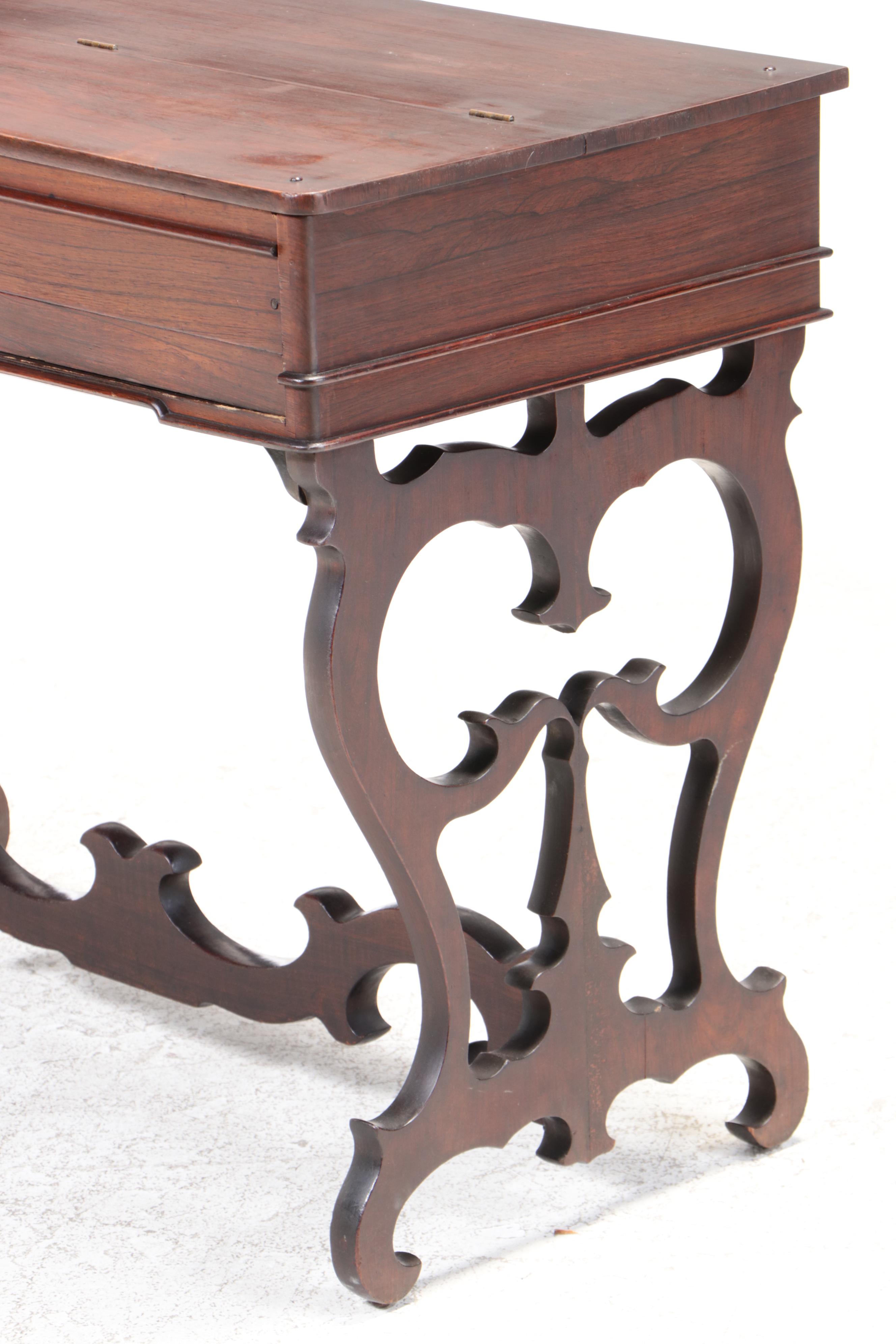 Victorian Rosewood Spinet Desk, Mid to Late 19th Century