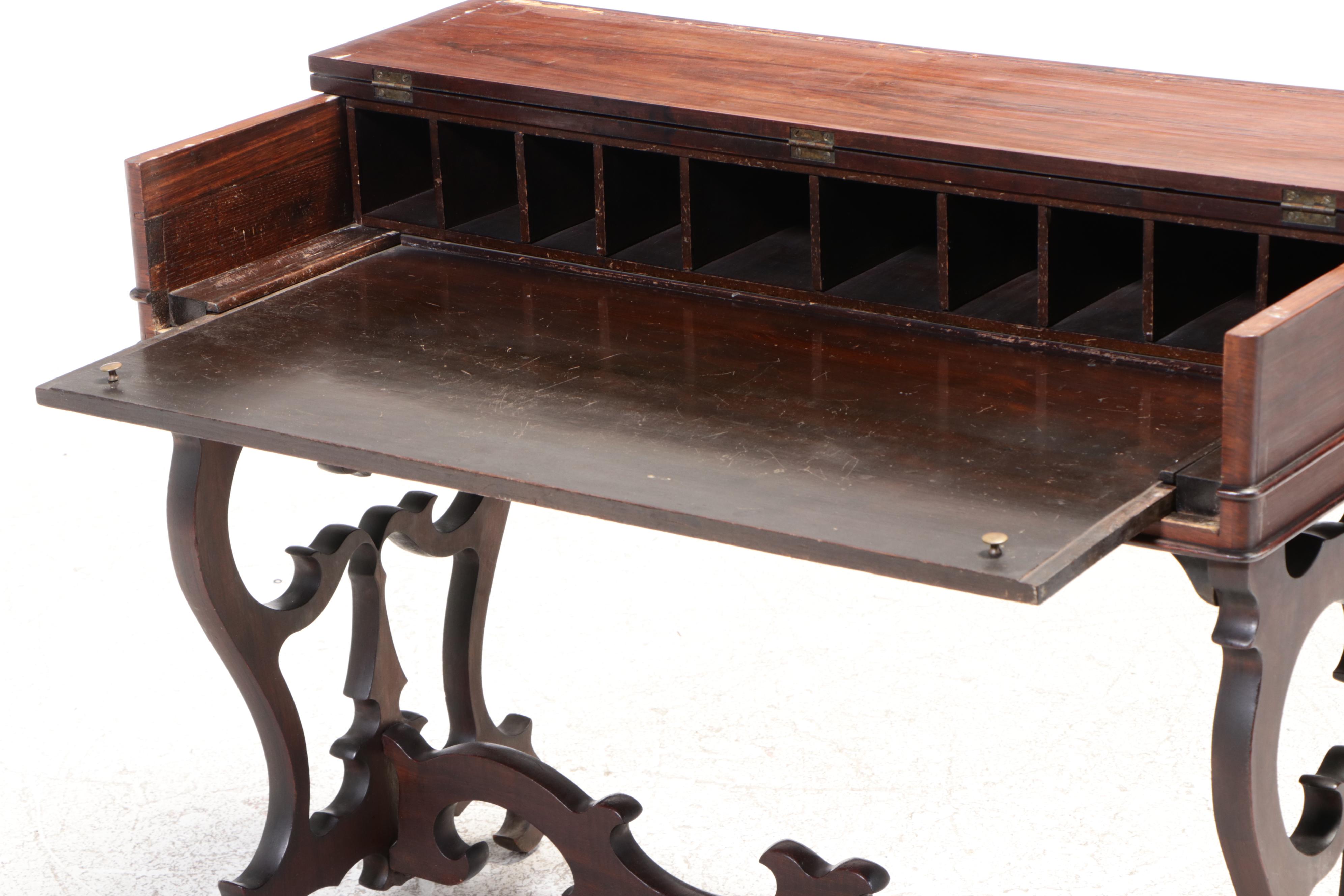 Victorian Rosewood Spinet Desk, Mid to Late 19th Century