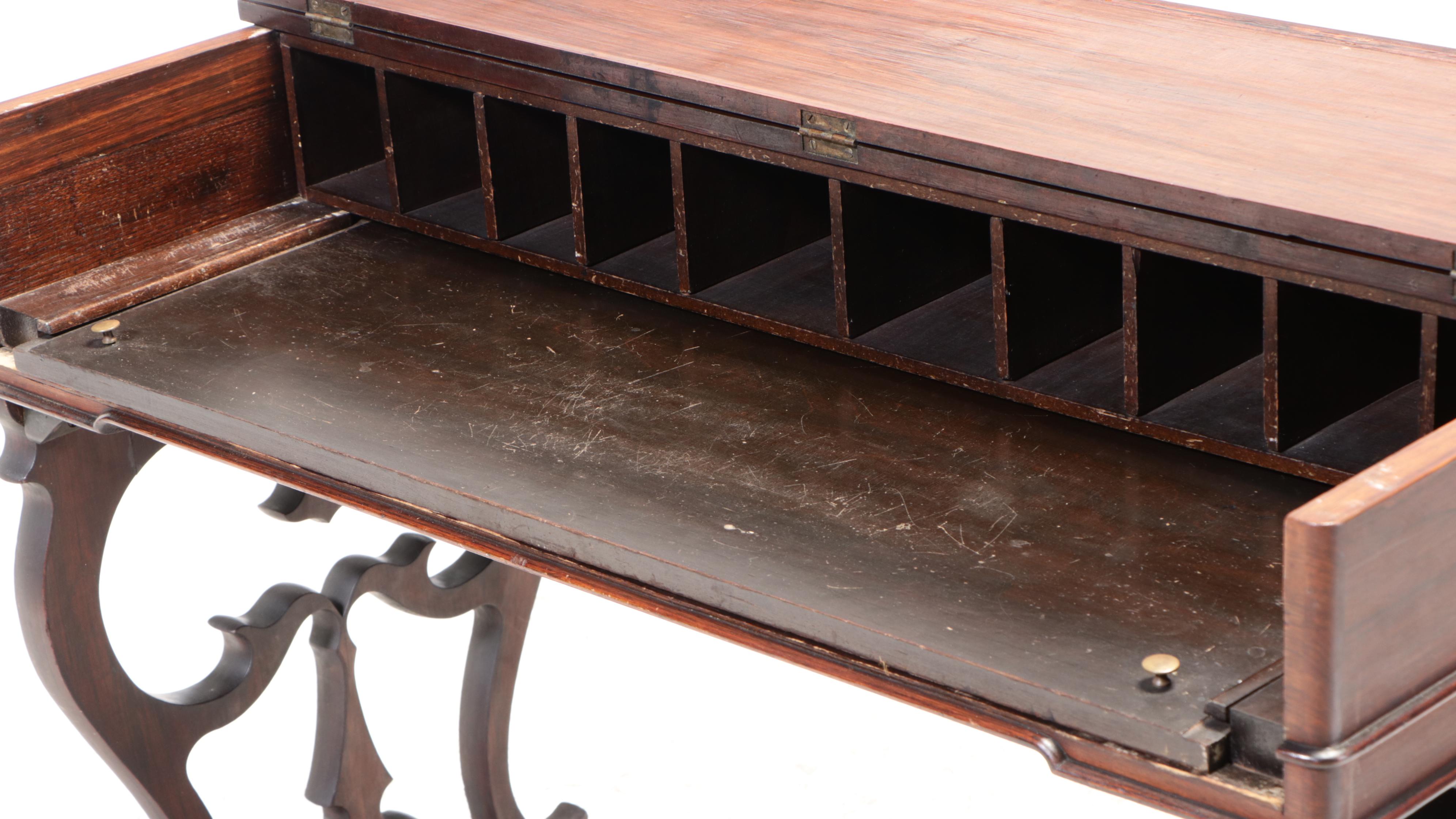 Victorian Rosewood Spinet Desk, Mid to Late 19th Century