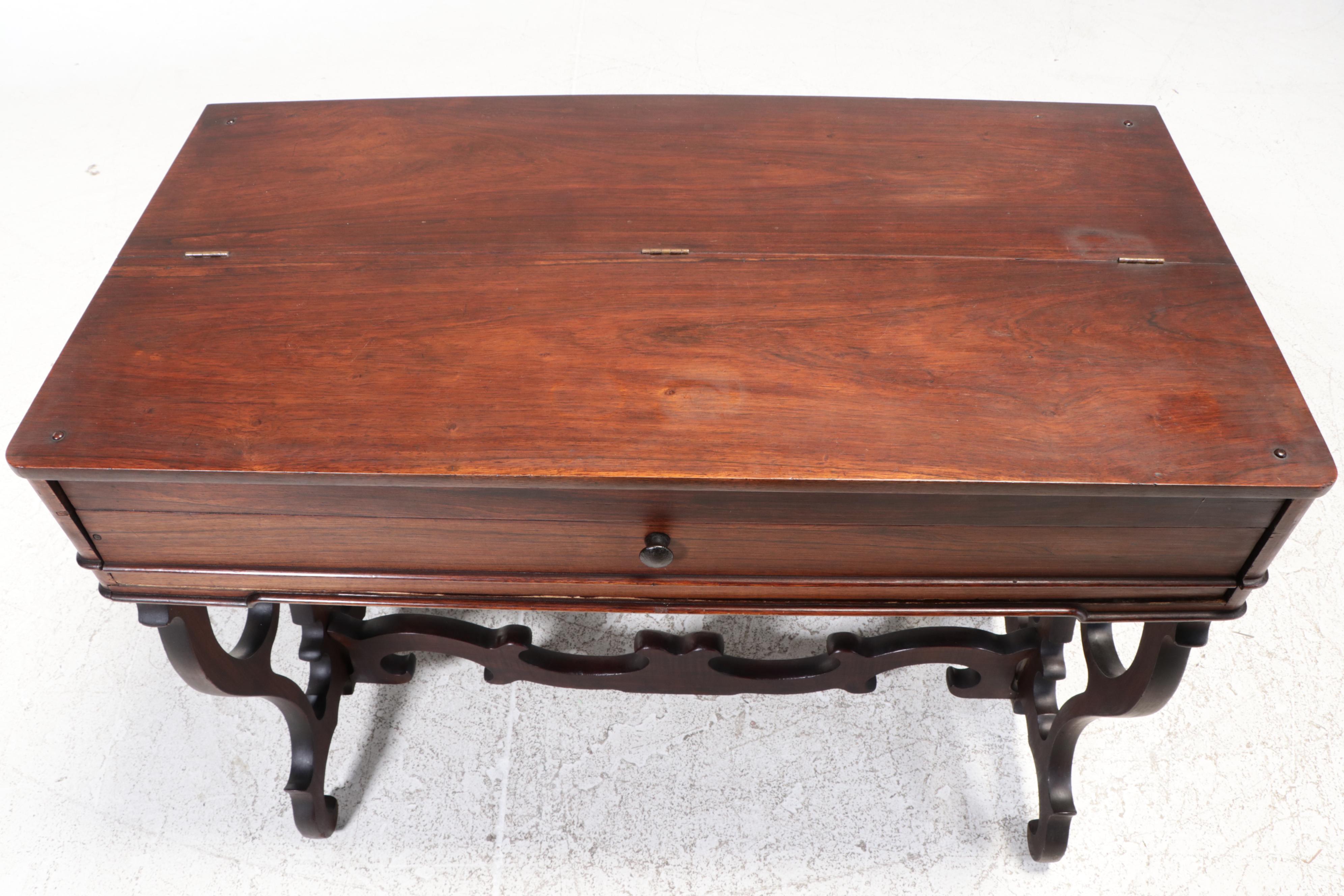 Victorian Rosewood Spinet Desk, Mid to Late 19th Century