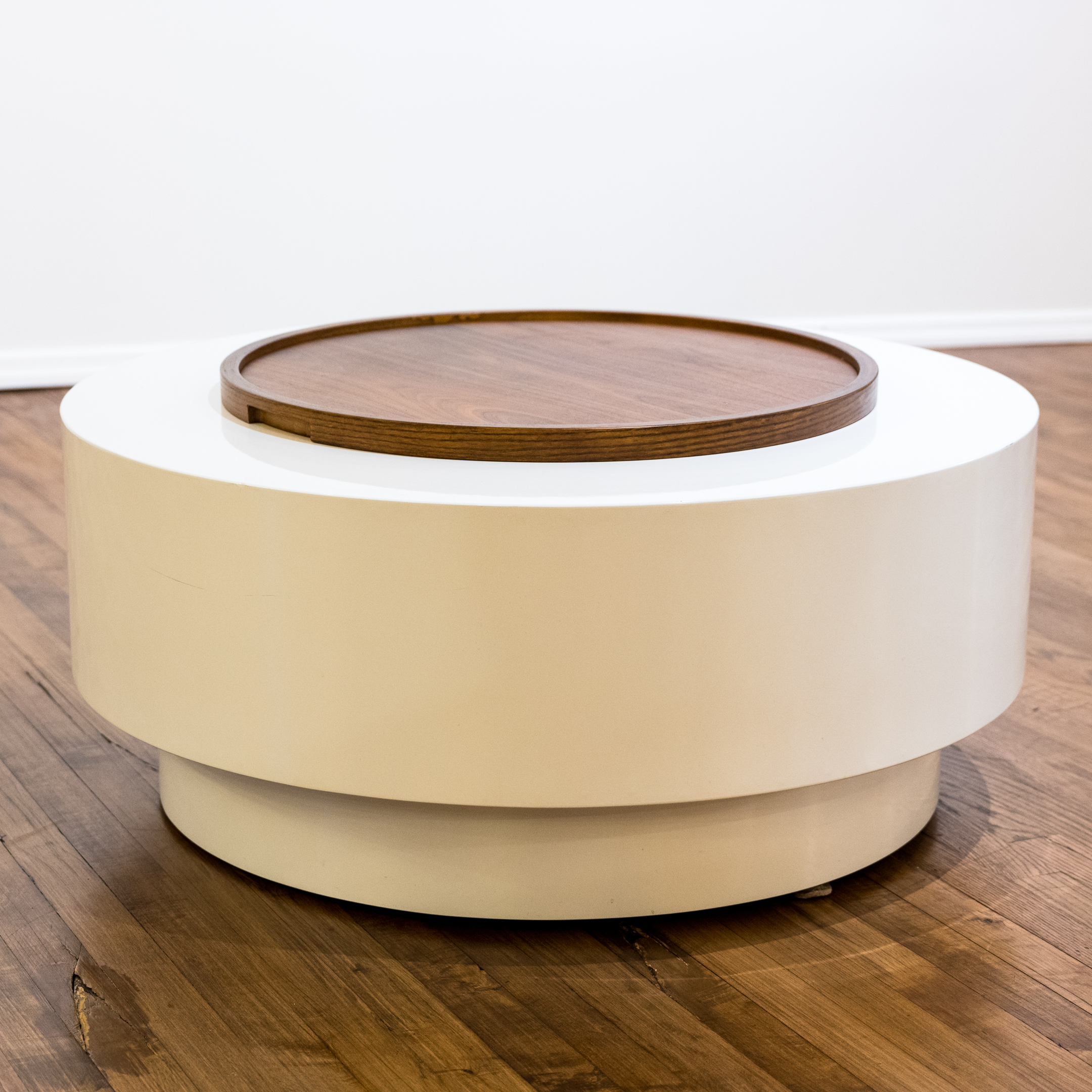 Lenny Kravitz for CB2 Ya Ya Storage Coffee Table with Walnut Tray