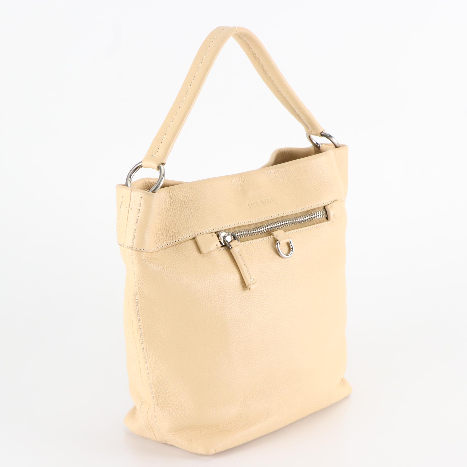 Prada Shoulder Bag in Vitello Daino Leather