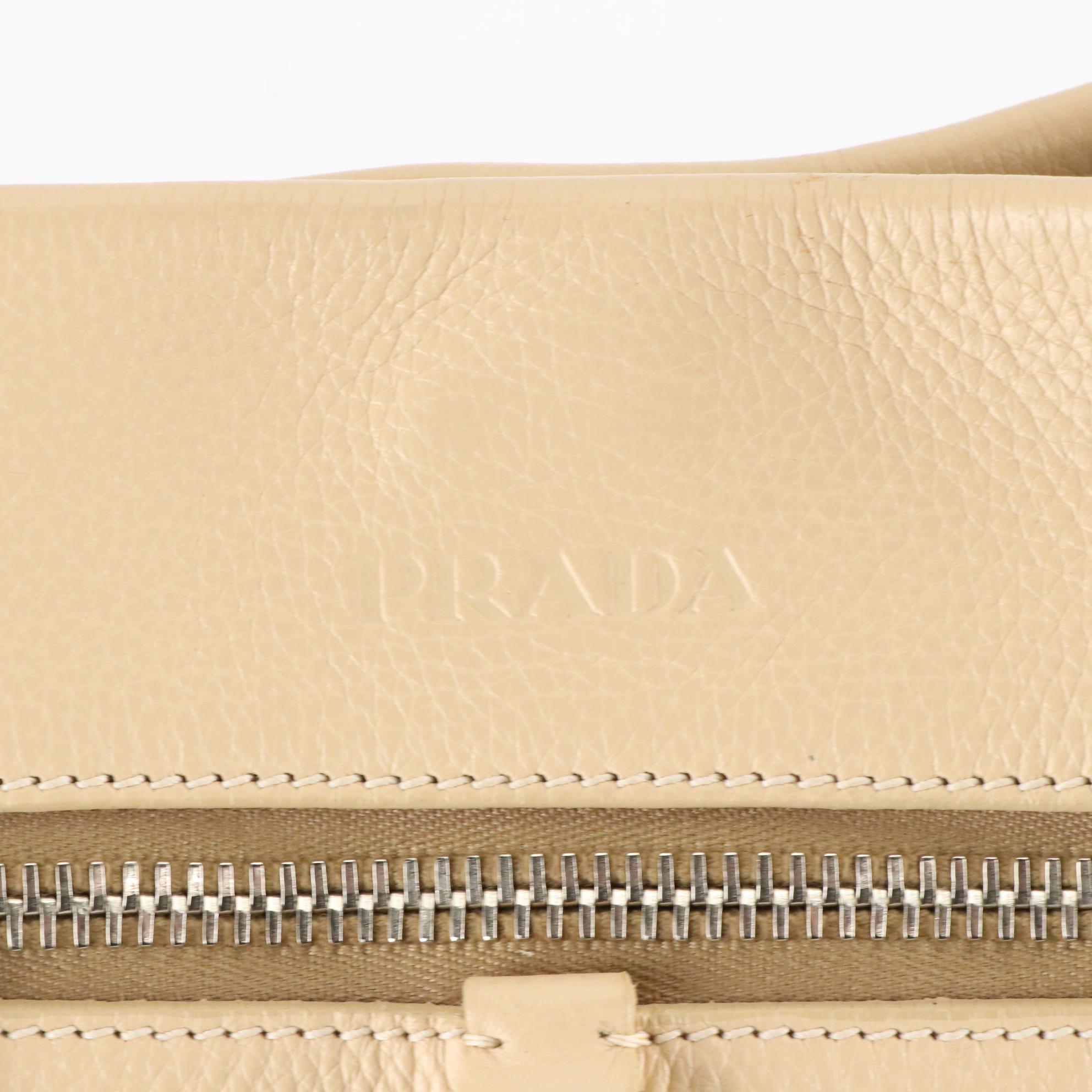 Prada Shoulder Bag in Vitello Daino Leather