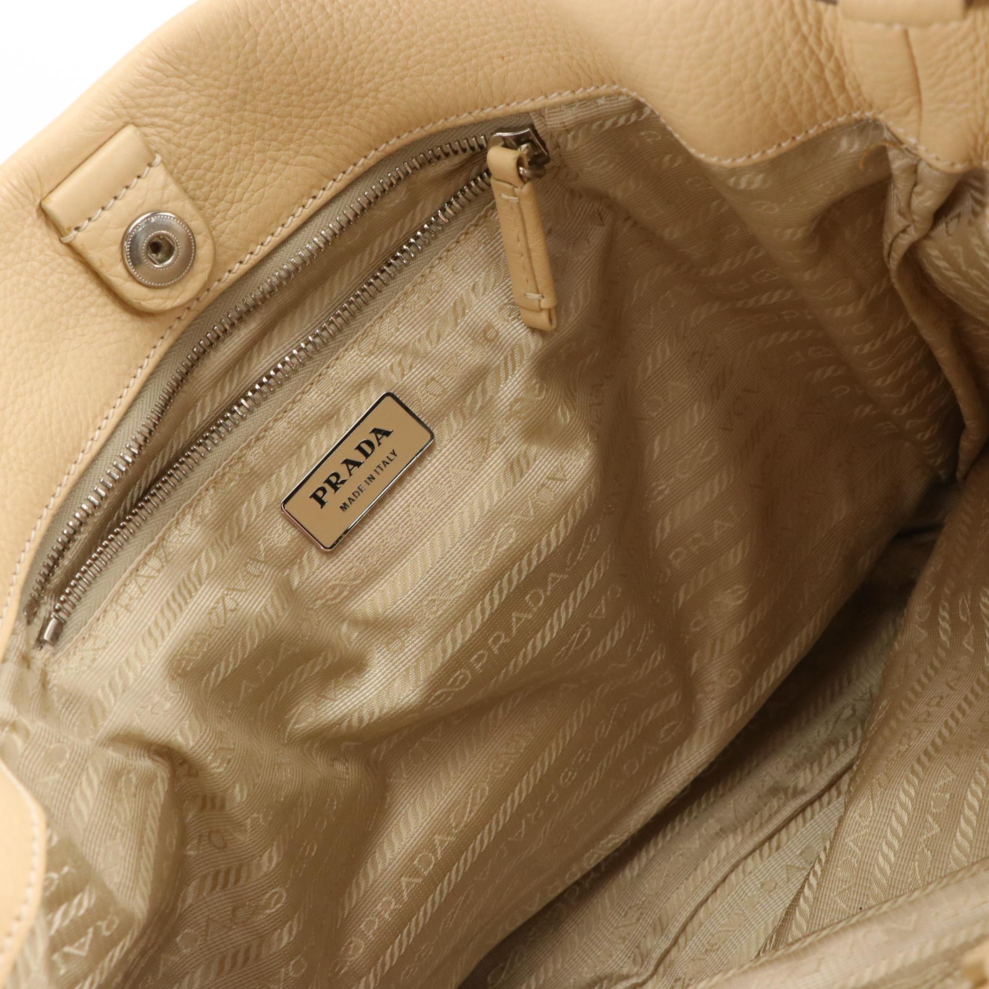 Prada Shoulder Bag in Vitello Daino Leather