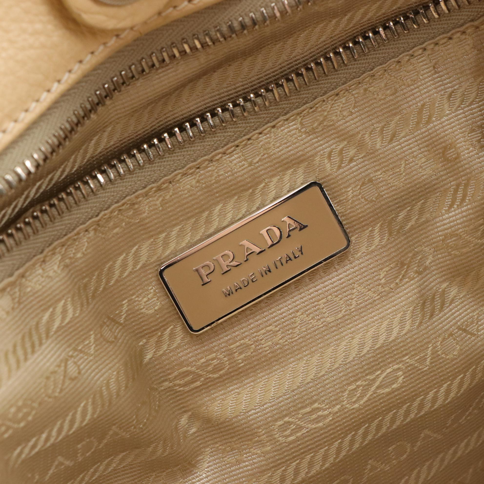 Prada Shoulder Bag in Vitello Daino Leather